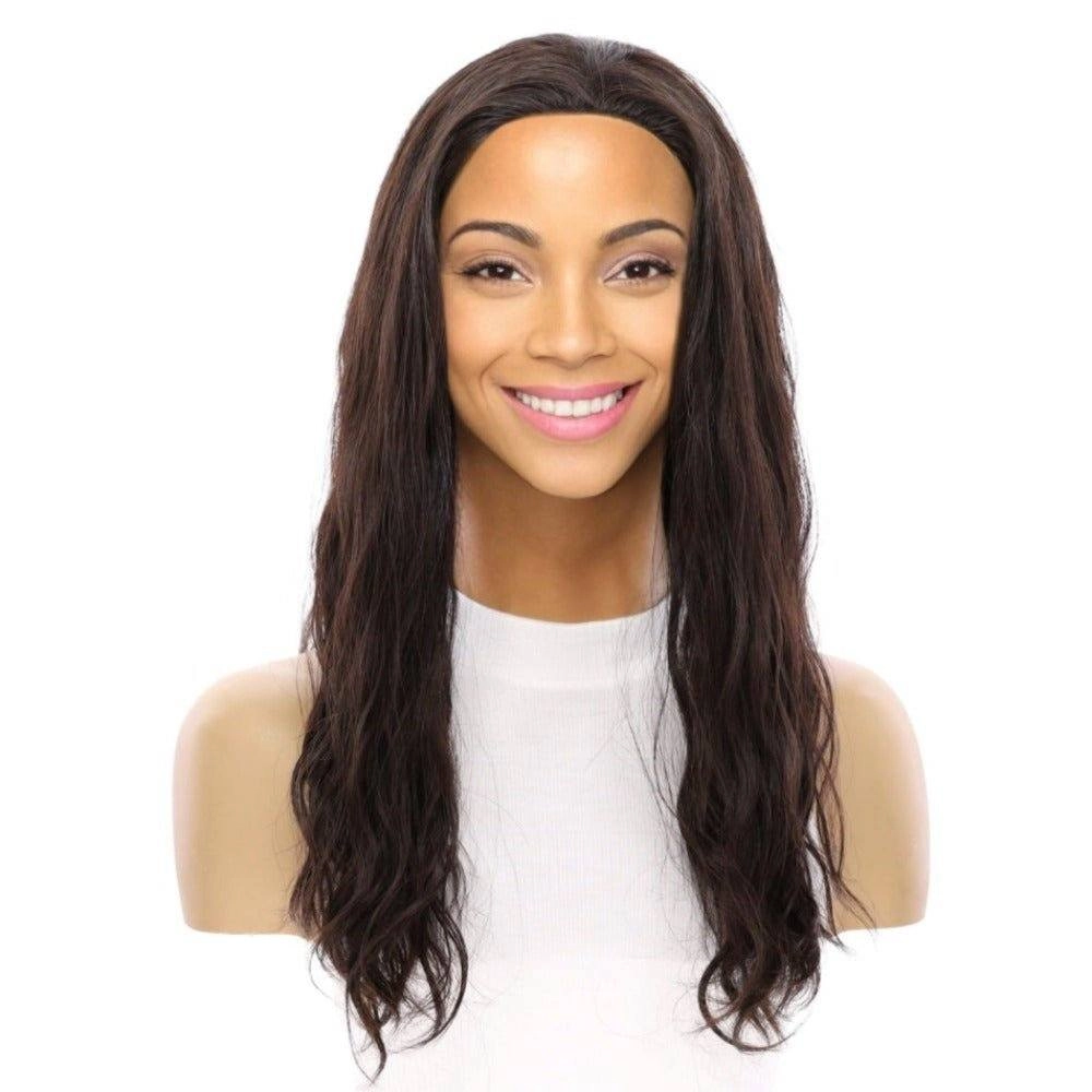 20" 3/4 Bandfall Wig Soft Black Wavy