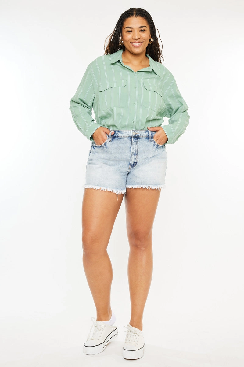 Anastasia Essentials High Rise Mom Shorts (Plus Size)