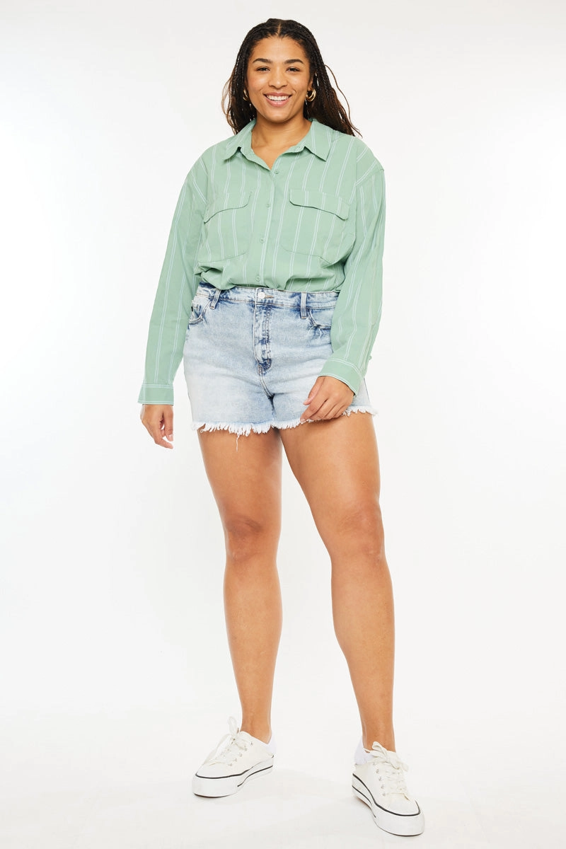 Anastasia Essentials High Rise Mom Shorts (Plus Size)