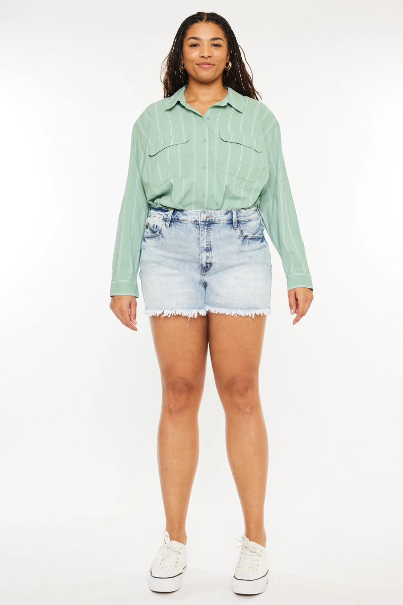 Anastasia Essentials High Rise Mom Shorts (Plus Size)
