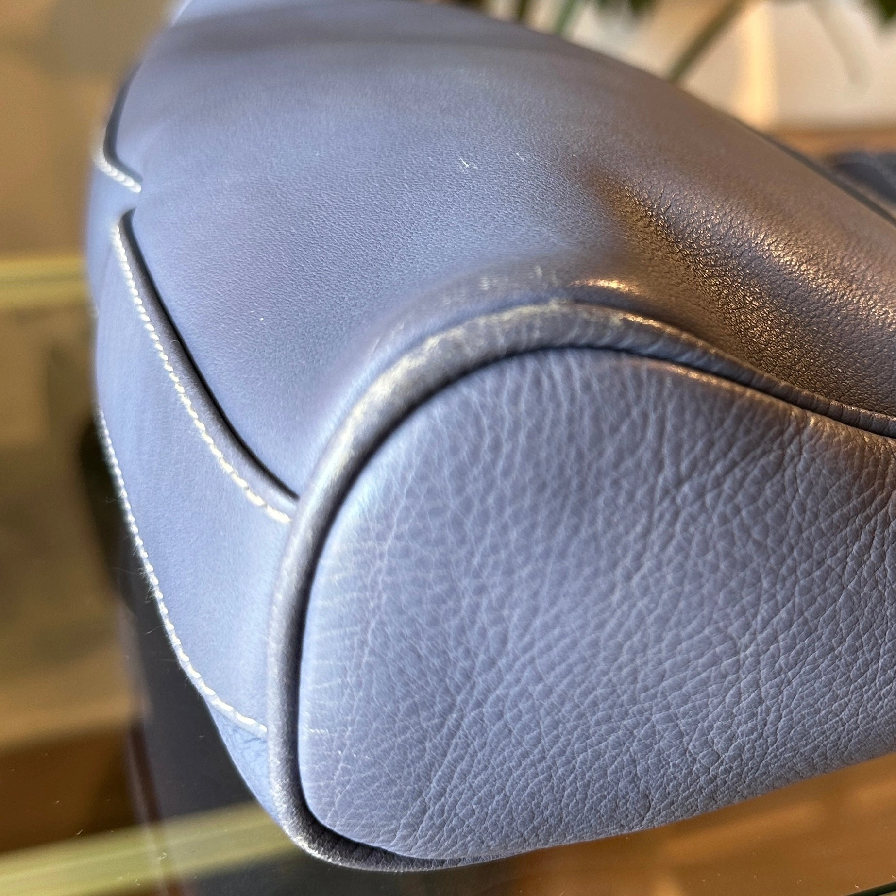 BALENCIAGA BB Gray Leather Shoulder Bag