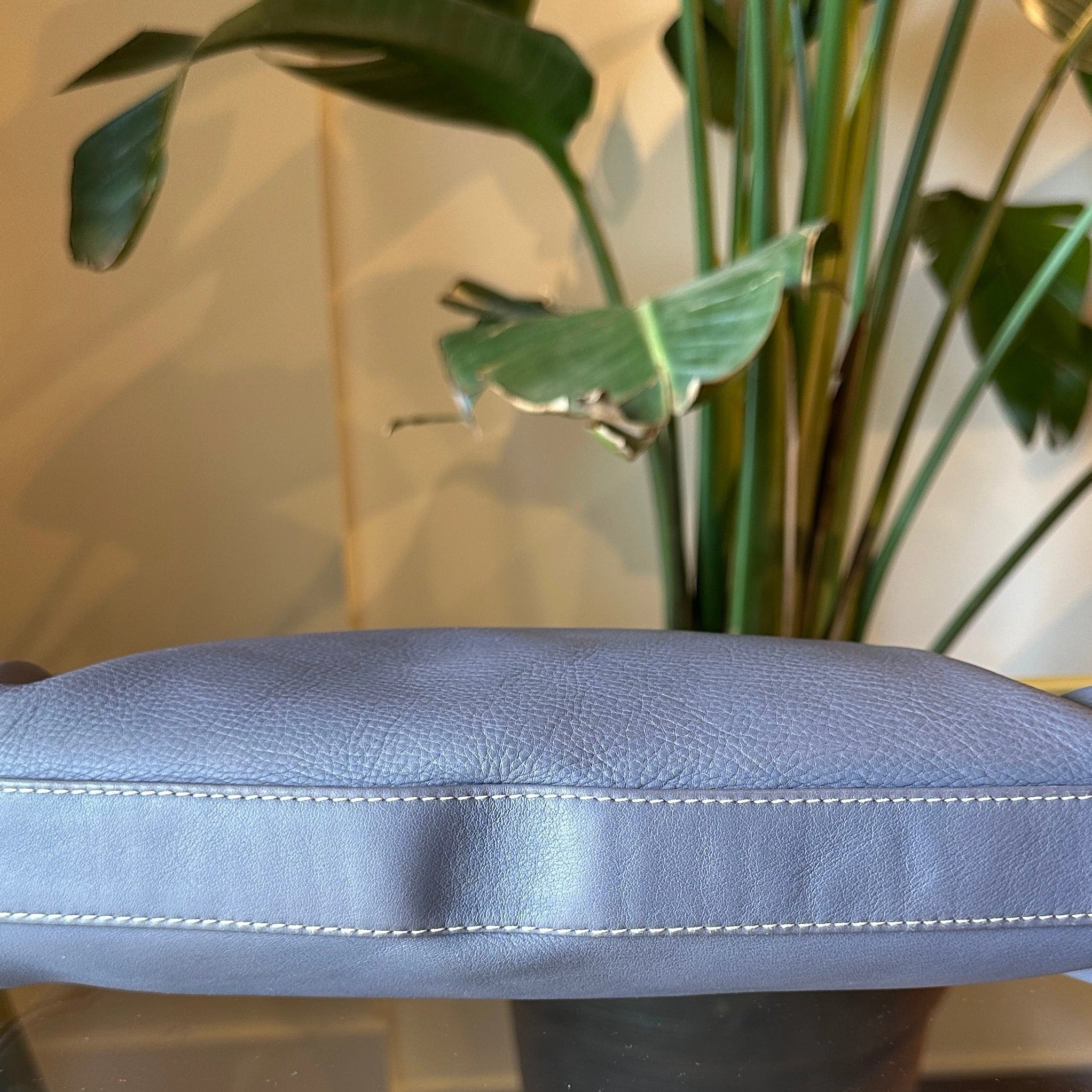 BALENCIAGA BB Gray Leather Shoulder Bag