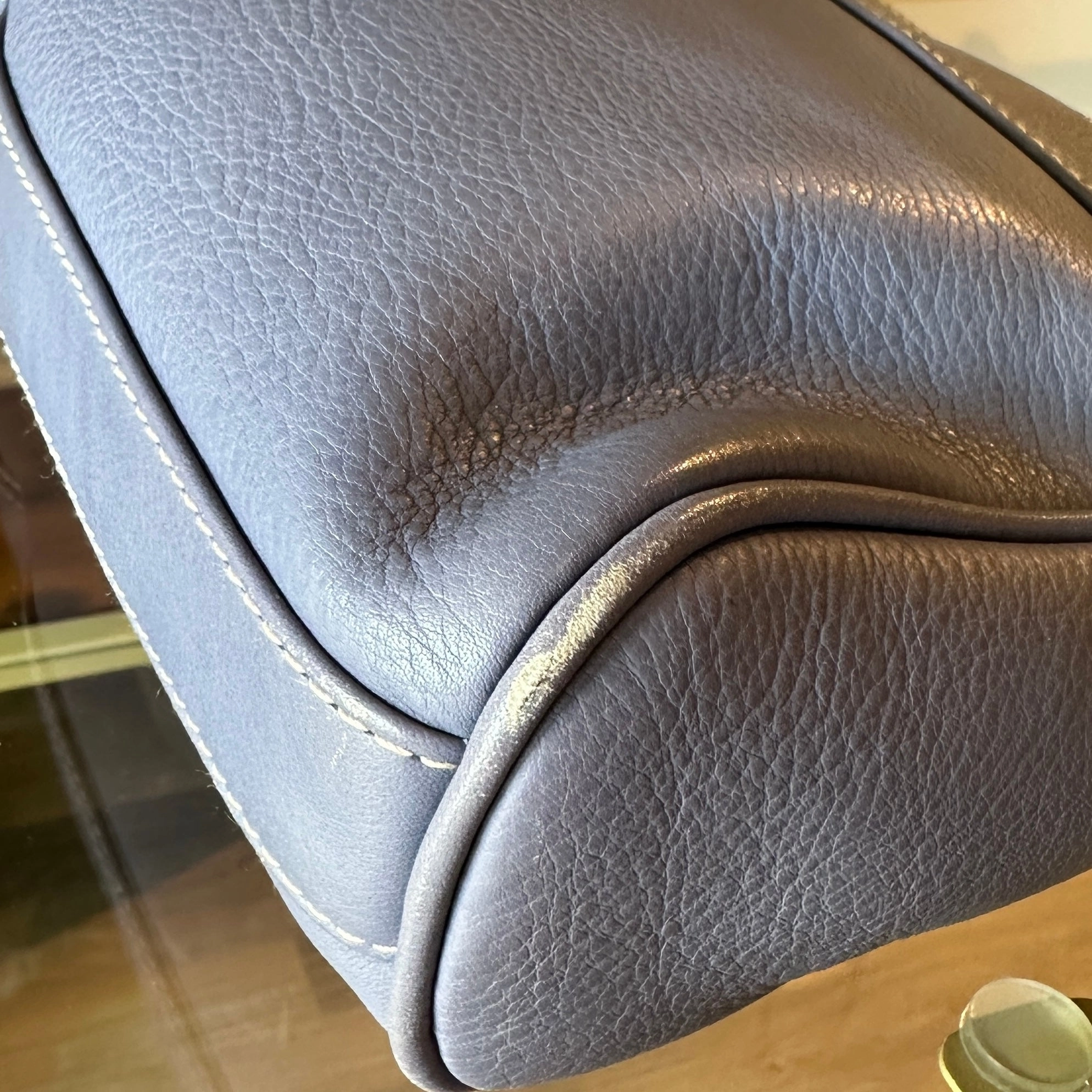 BALENCIAGA BB Gray Leather Shoulder Bag