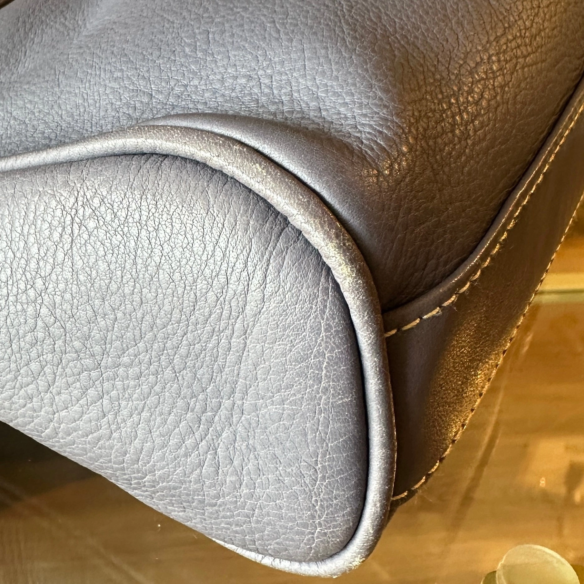 BALENCIAGA BB Gray Leather Shoulder Bag