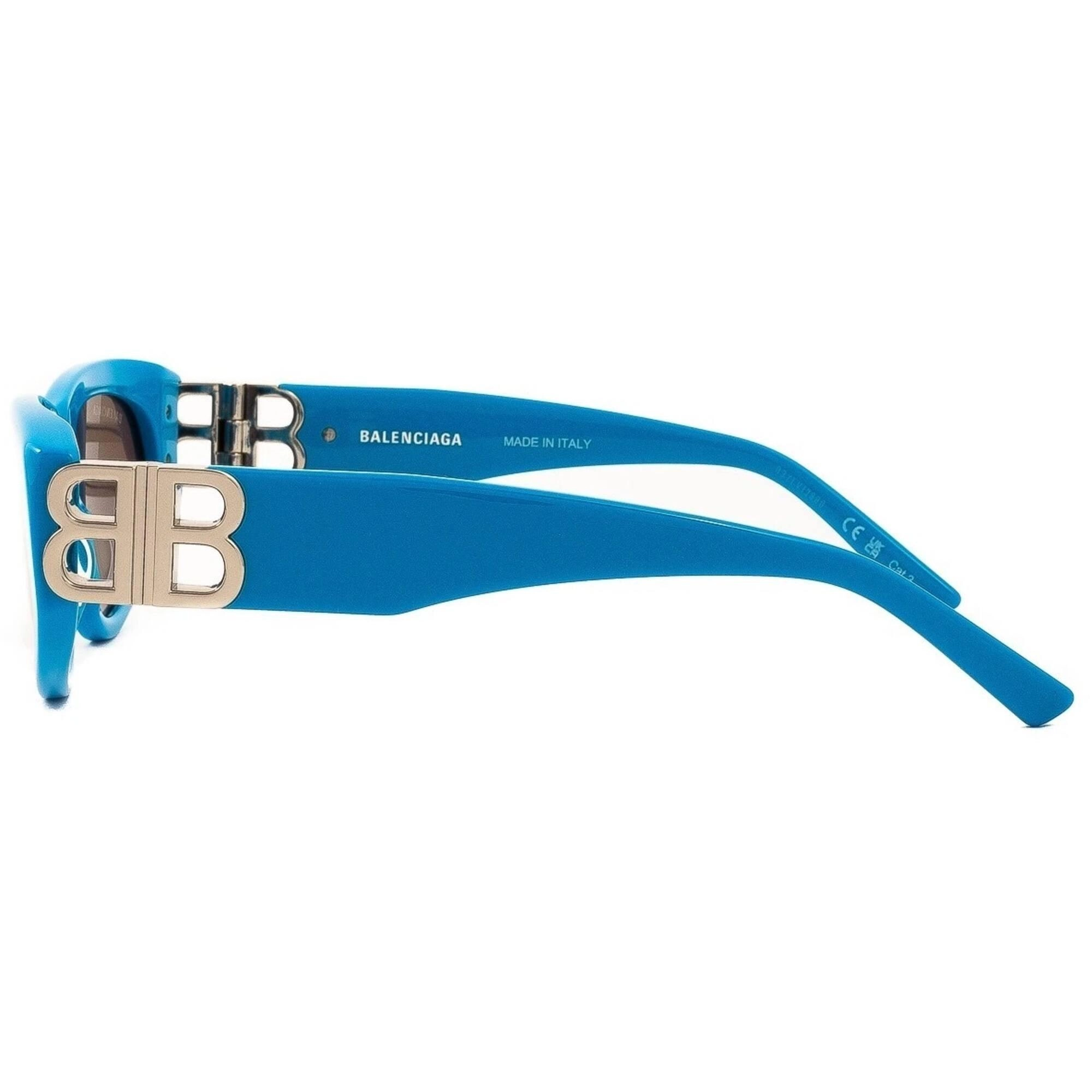 Balenciaga Women's Sunglasses - Light-Blue Cat Eye Shape Frame Grey Lens | BB0095S 011