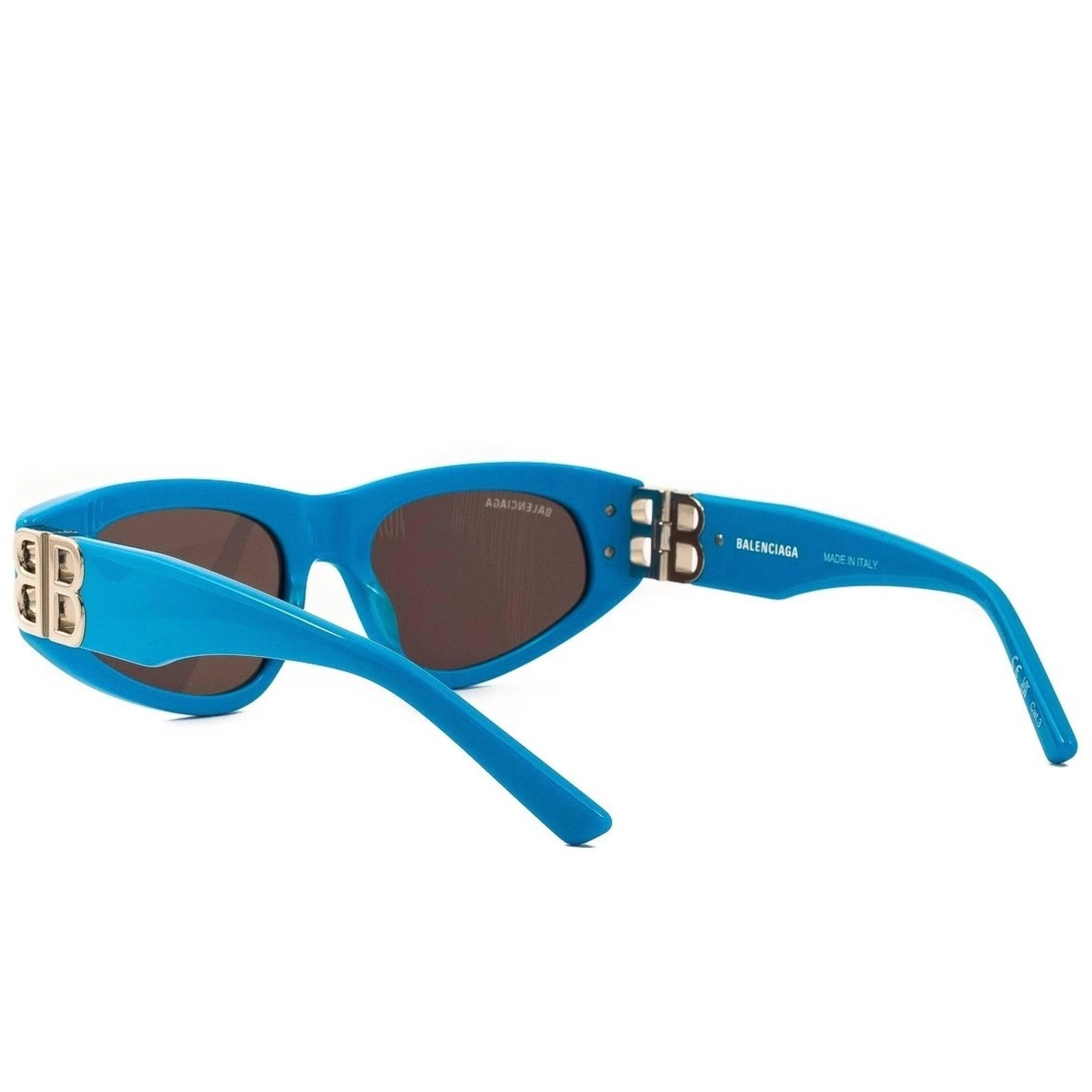 Balenciaga Women's Sunglasses - Light-Blue Cat Eye Shape Frame Grey Lens | BB0095S 011