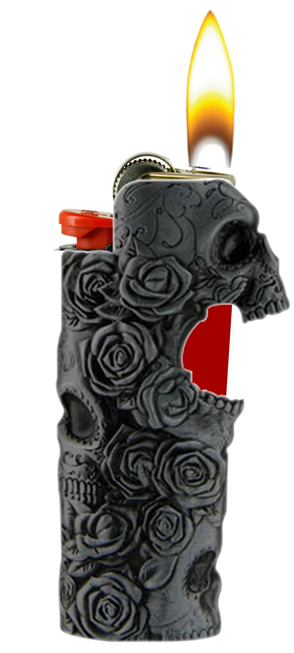 Black Metal Mystic Lighter Case with Bottle Opener - 12 Pieces Per Retail Ready Display 23263
