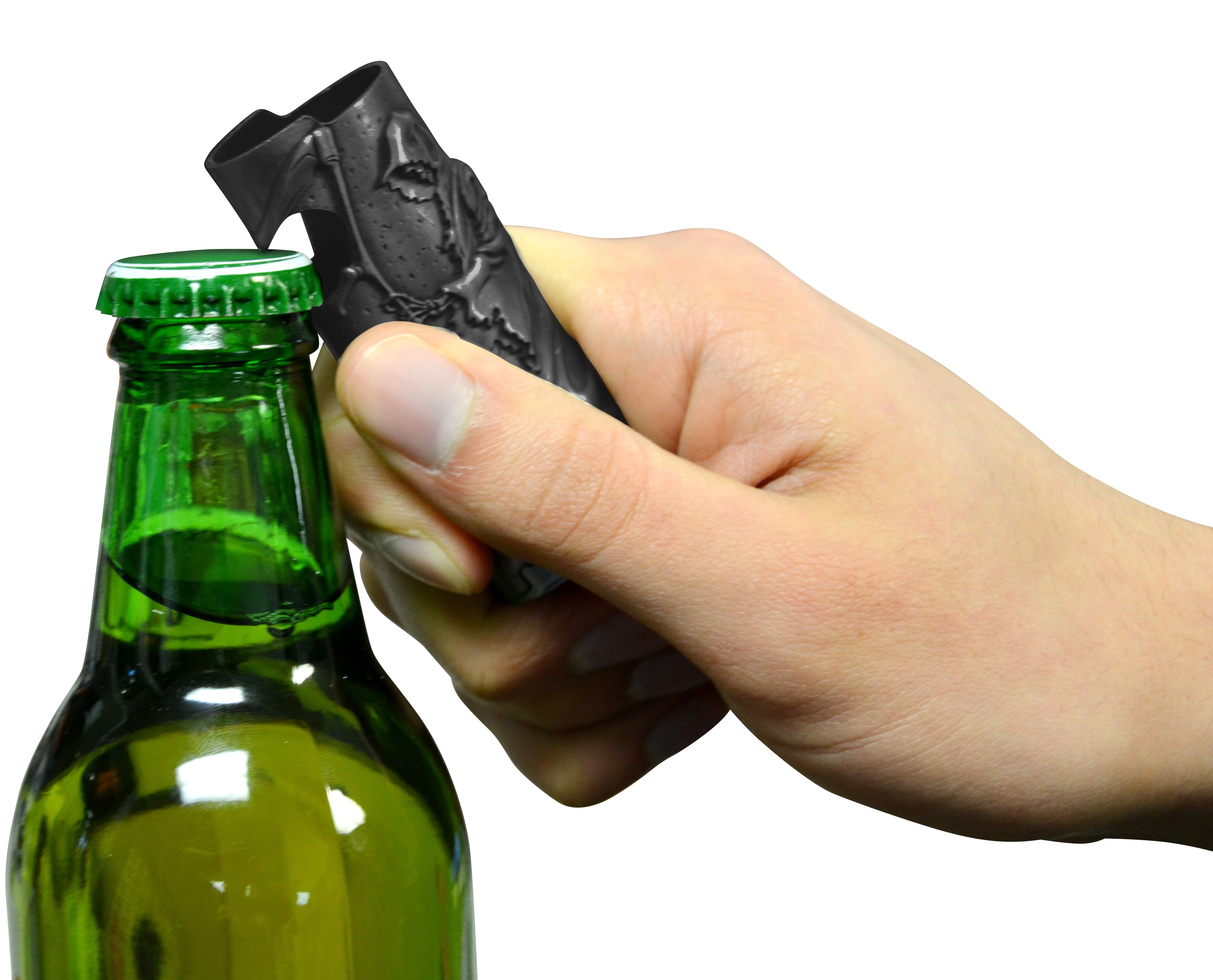 Black Metal Mystic Lighter Case with Bottle Opener - 12 Pieces Per Retail Ready Display 23263