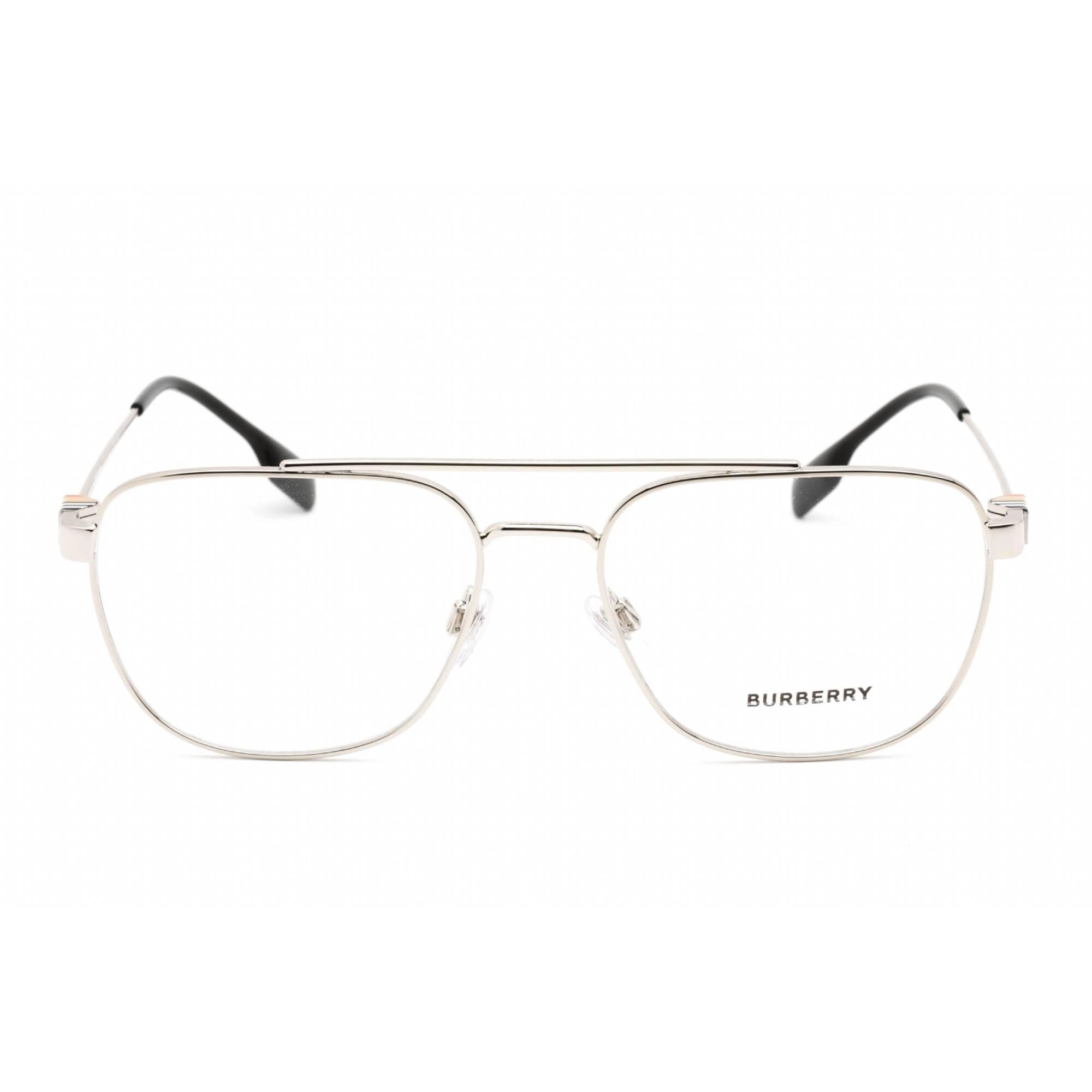 Burberry Men's Eyeglasses - Full Rim Aviator Shape Silver Metal Frame | 0BE1377 1005