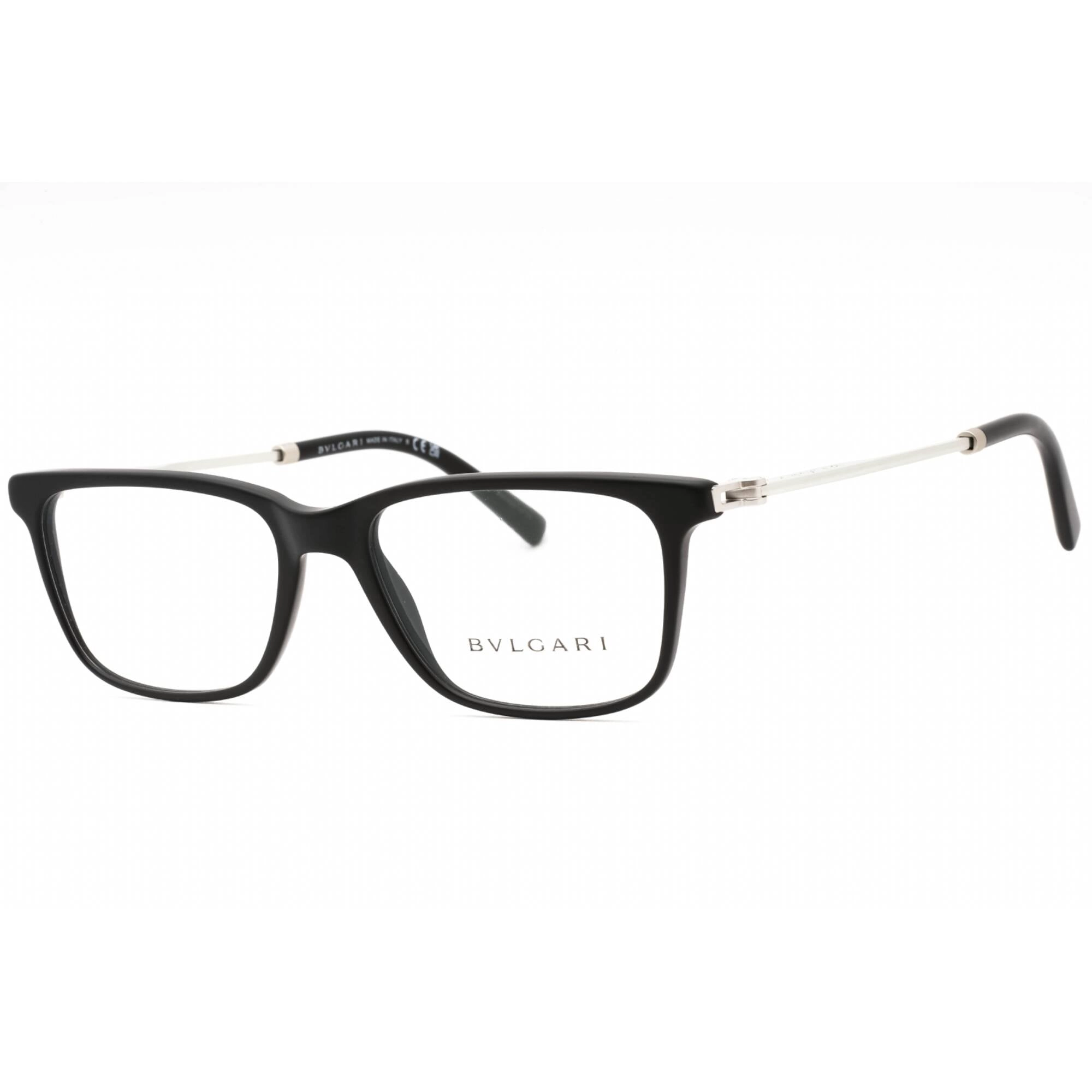 Bvlgari Men's Eyeglasses - Matte Black Plastic Rectangular 53mm Frame | 0BV3053 5313