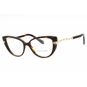 Bvlgari Women's Eyeglasses - Havana Plastic Full Rim Cat Eye Frame | 0BV4199B 504