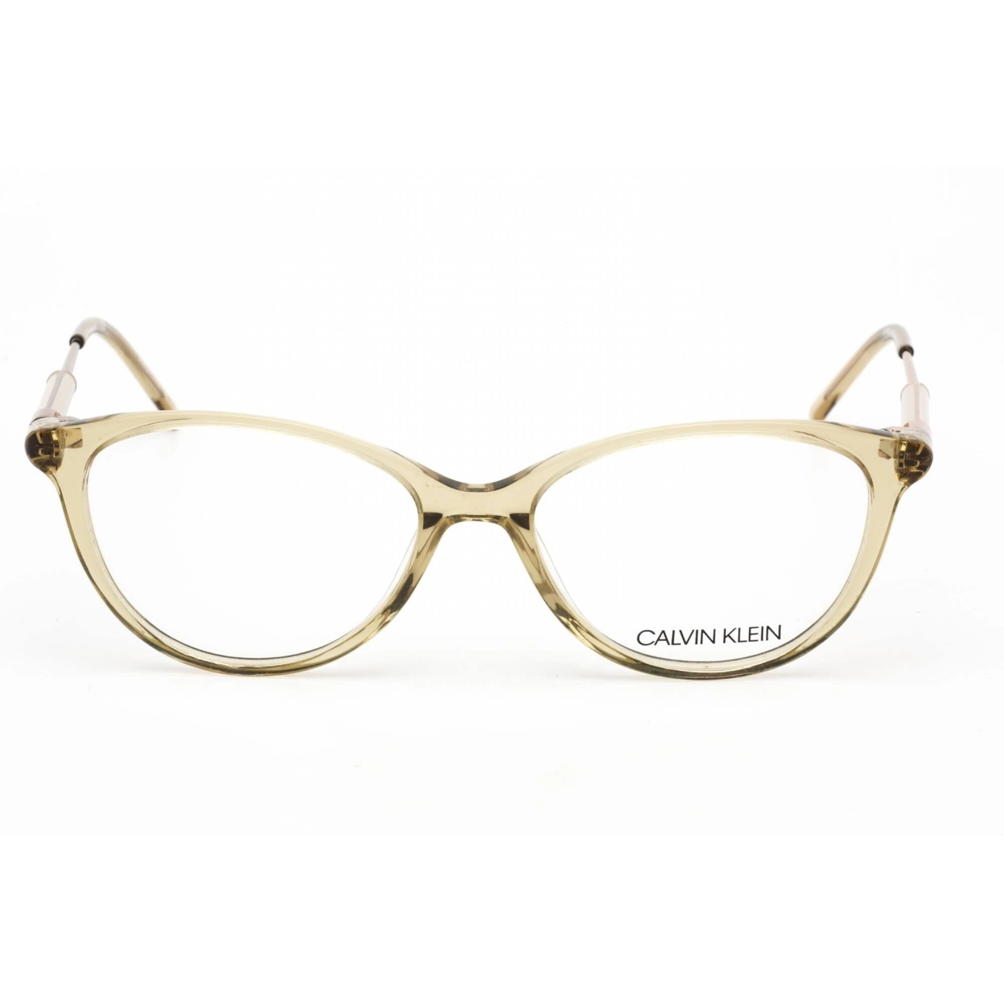 Calvin Klein Women's Eyeglasses - Clear Demo Lens Nude Acetate Oval Frame | CK5986 625