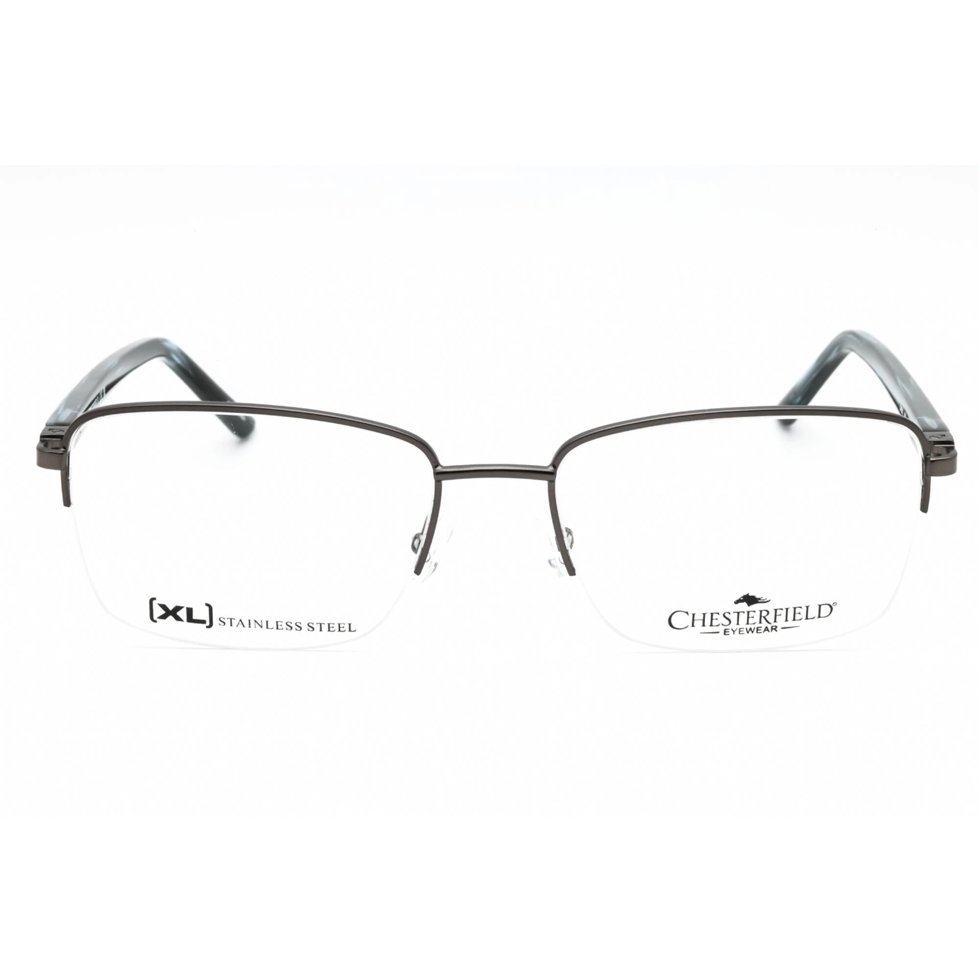 Chesterfield Men's Eyeglasses - Matte Grey Metal Rectangular Frame | CH 79XL 0RIW 00