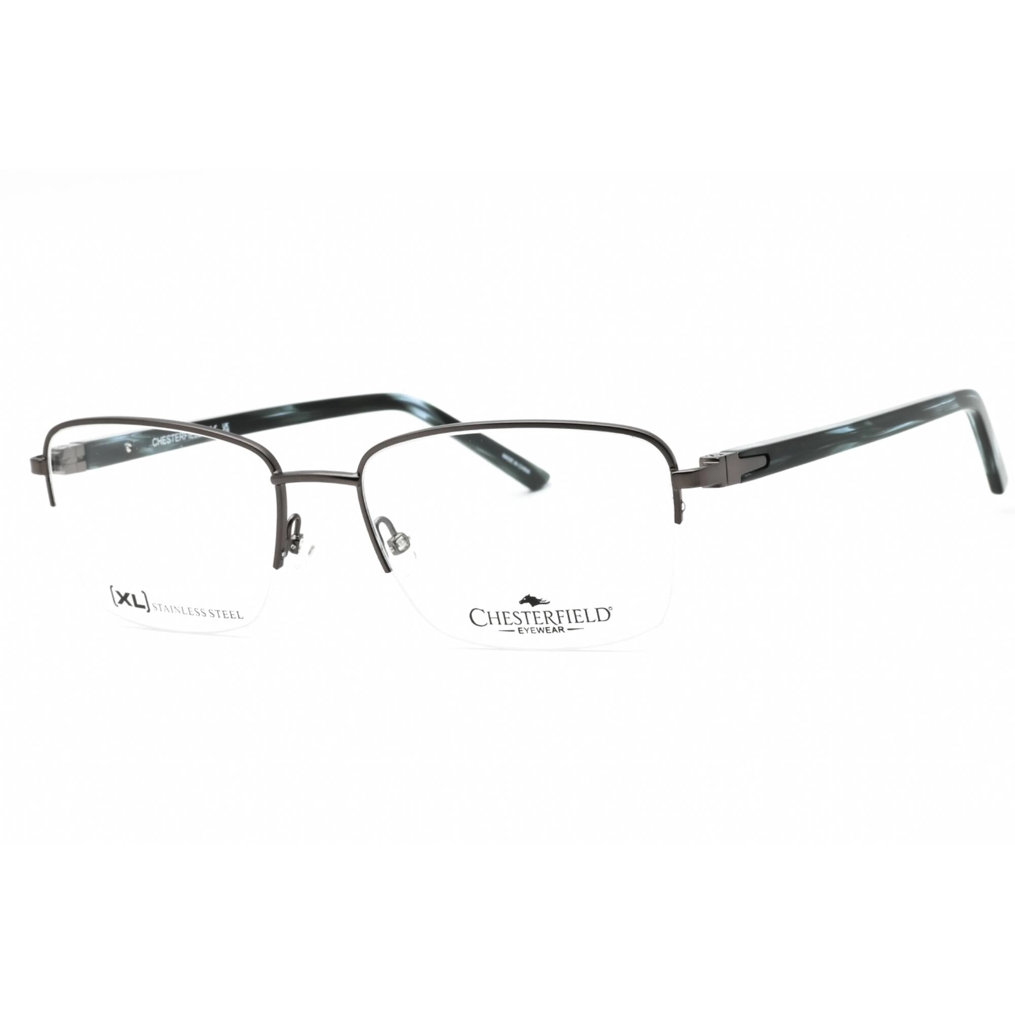 Chesterfield Men's Eyeglasses - Matte Grey Metal Rectangular Frame | CH 79XL 0RIW 00