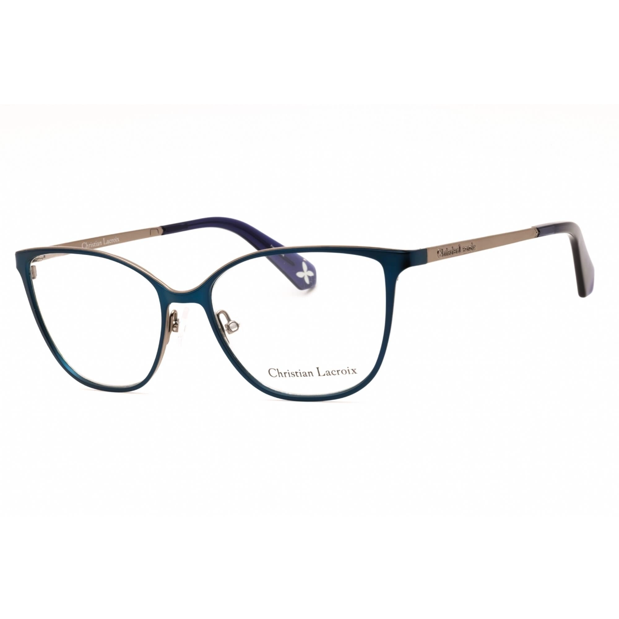 Christian Lacroix Women's Eyeglasses - Blue Metal Cat Eye Full Rim Frame | CL3059 660