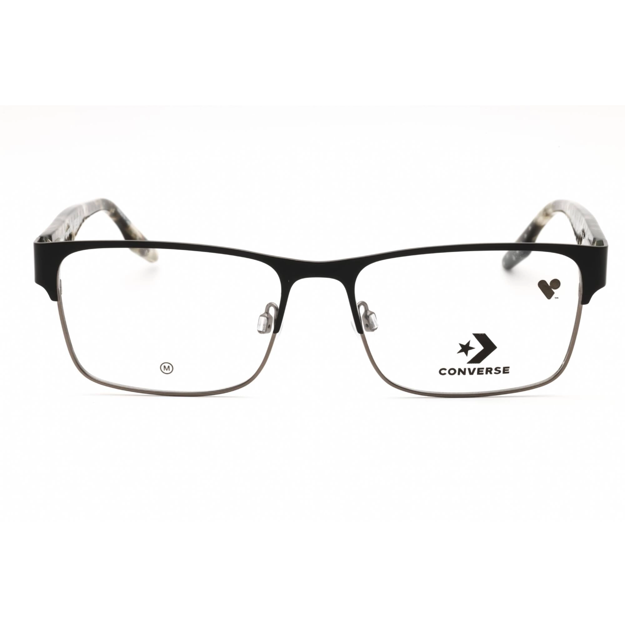 Converse Men's Eyeglasses - Matte Black Metal Rectangular Full Rim Frame | CV3024 001