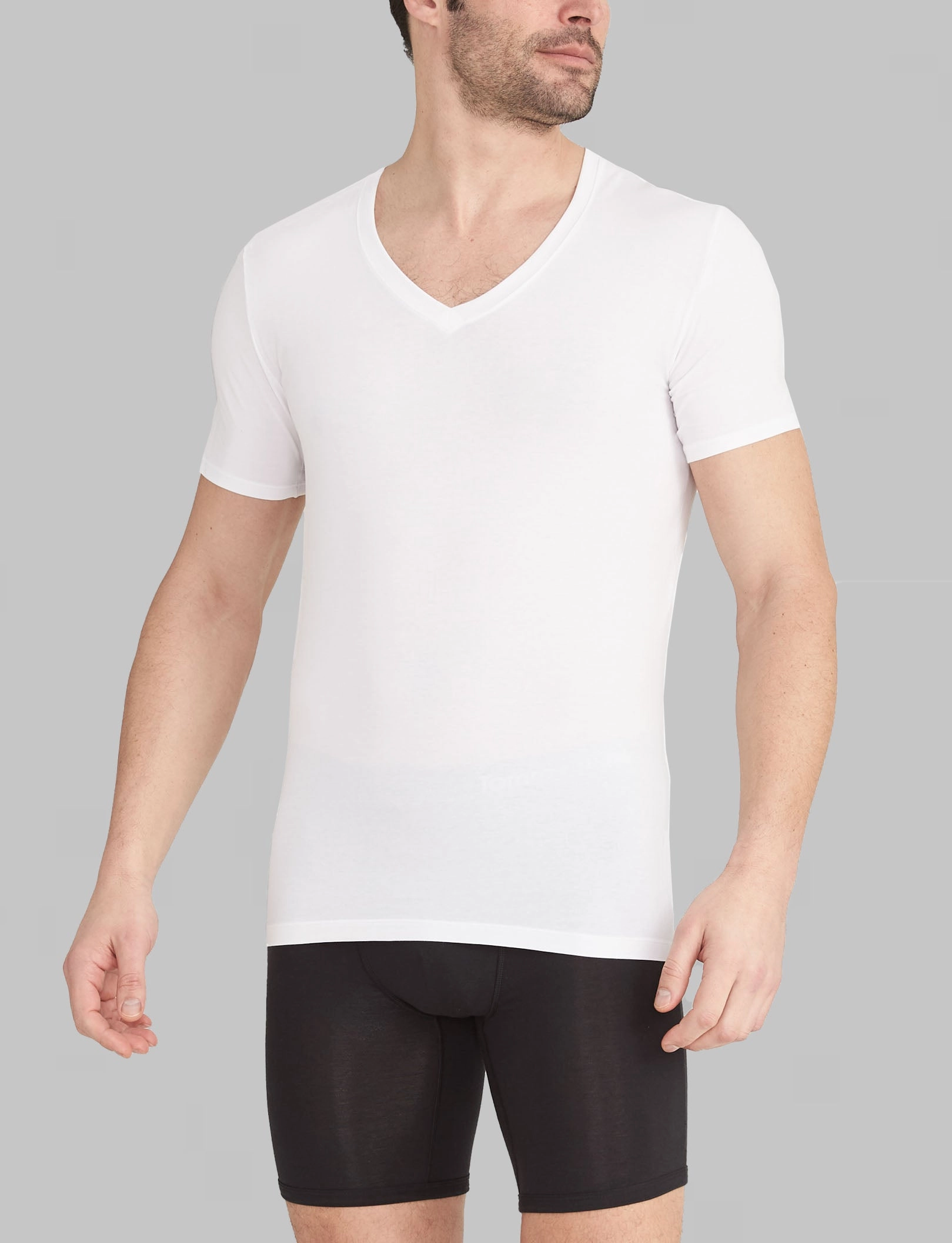 Cool Cotton Deep V-Neck Stay-Tucked Undershirt (3-Pack)