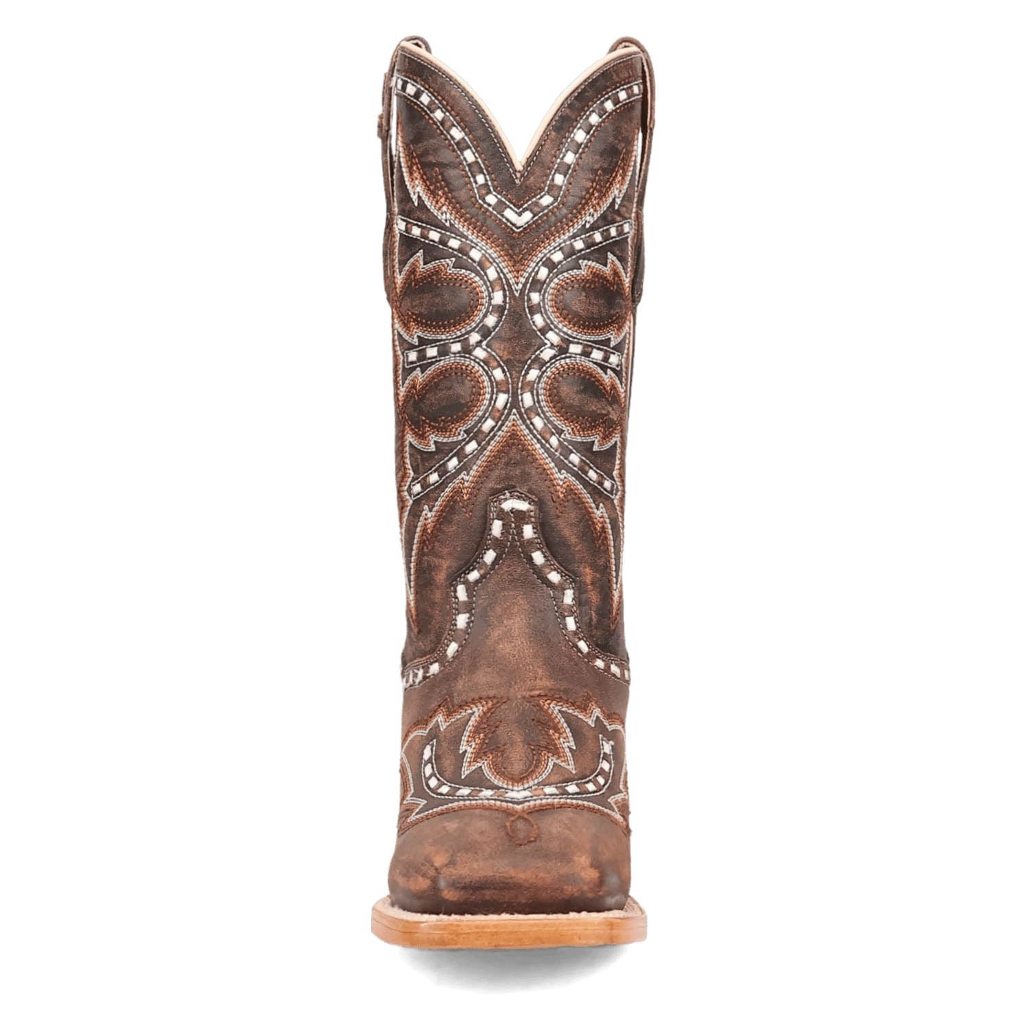 Dan Post Womens Gretchen Sanded Brown Leather Cowboy Boots