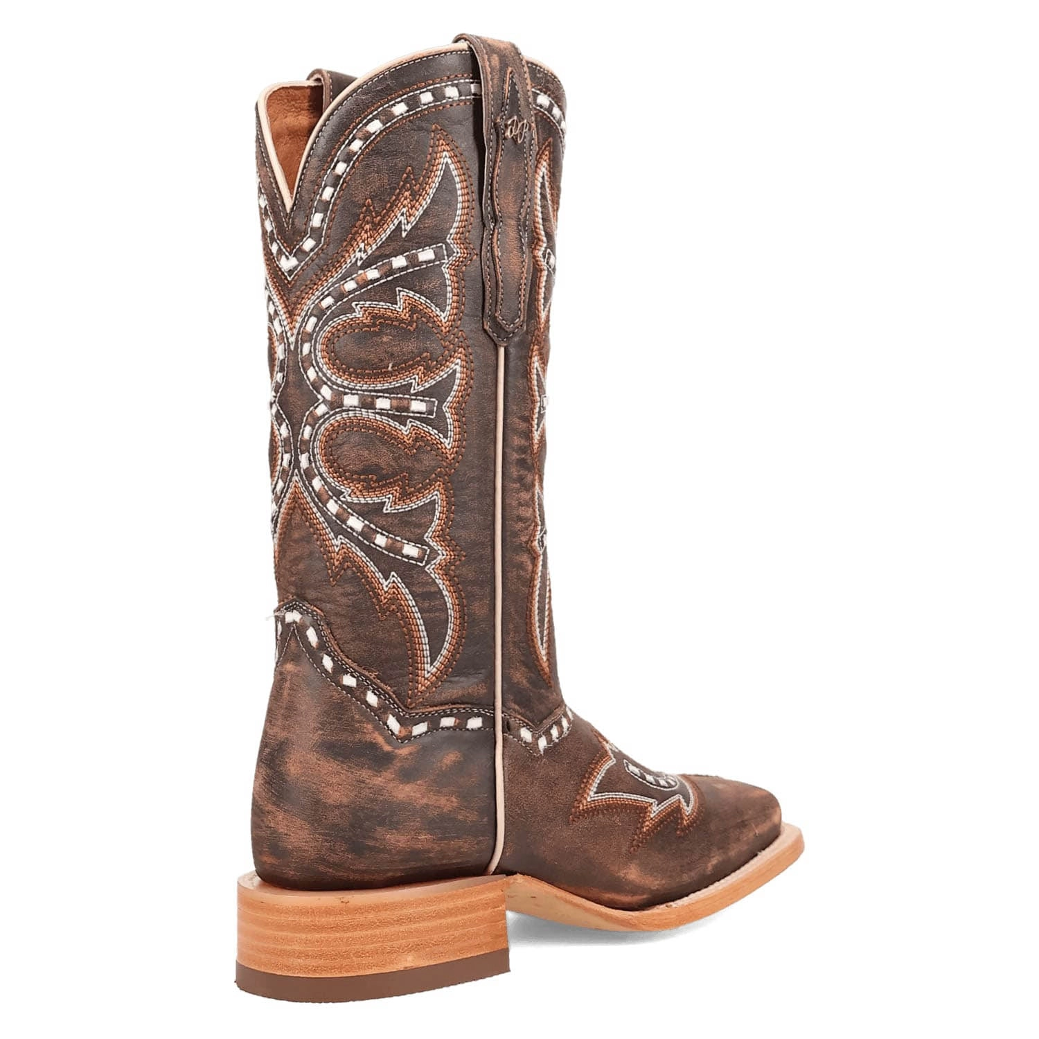 Dan Post Womens Gretchen Sanded Brown Leather Cowboy Boots