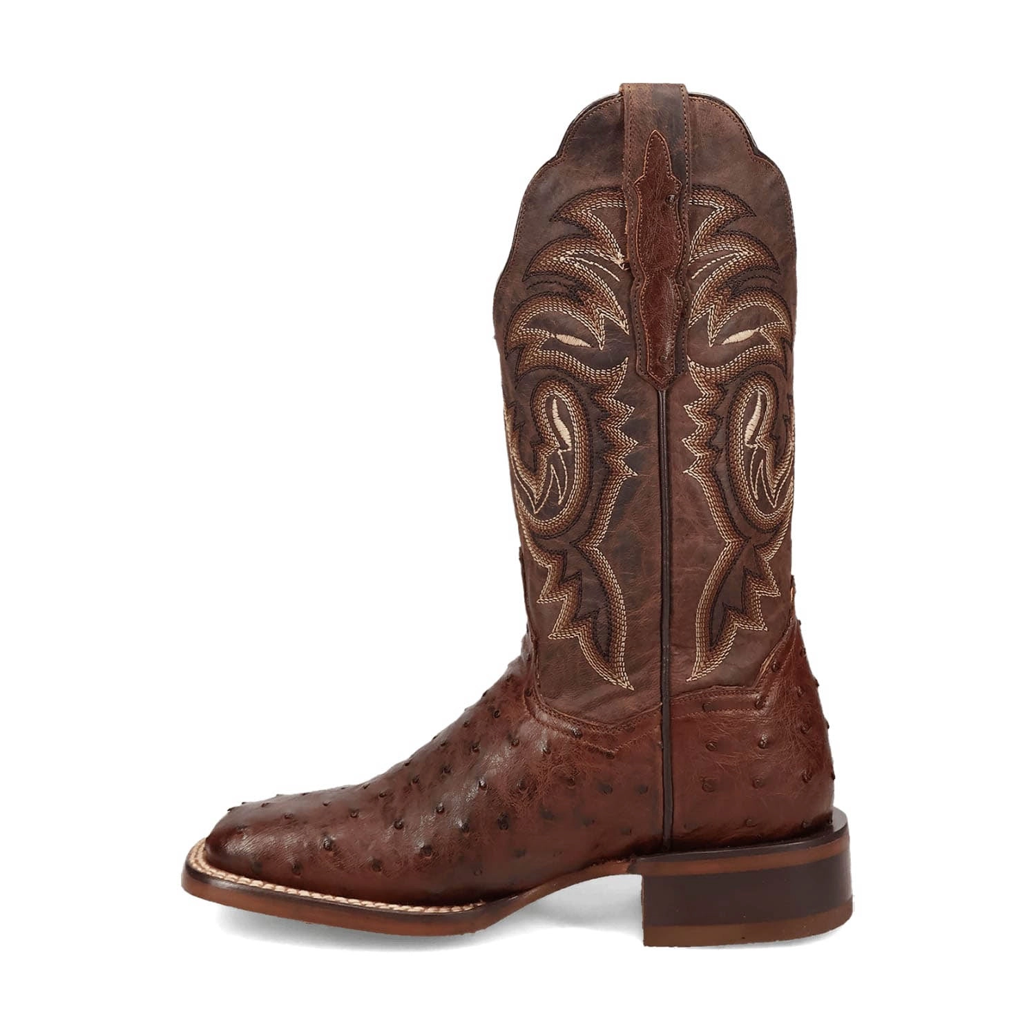 Dan Post Womens Kylo Chocolate Full Quill Ostrich Cowboy Boots