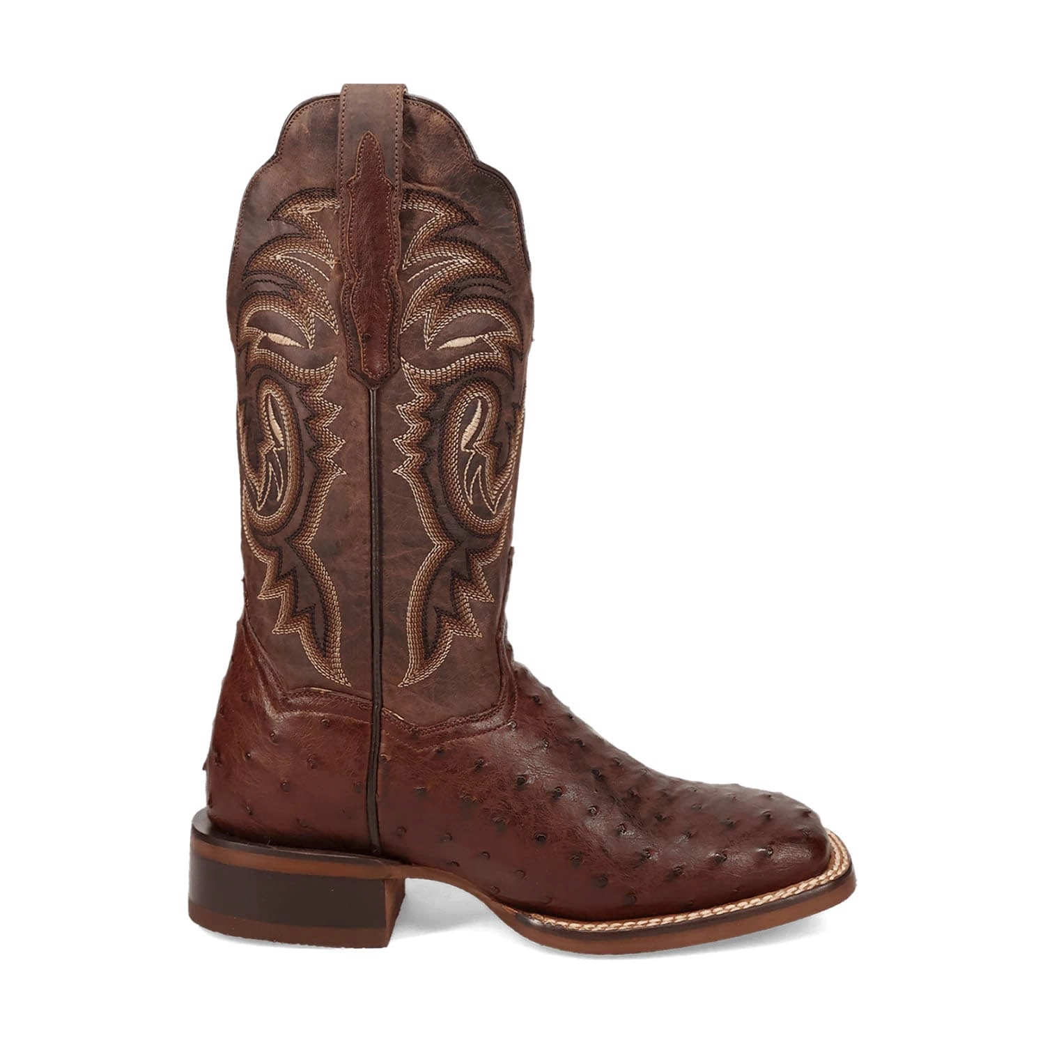 Dan Post Womens Kylo Chocolate Full Quill Ostrich Cowboy Boots