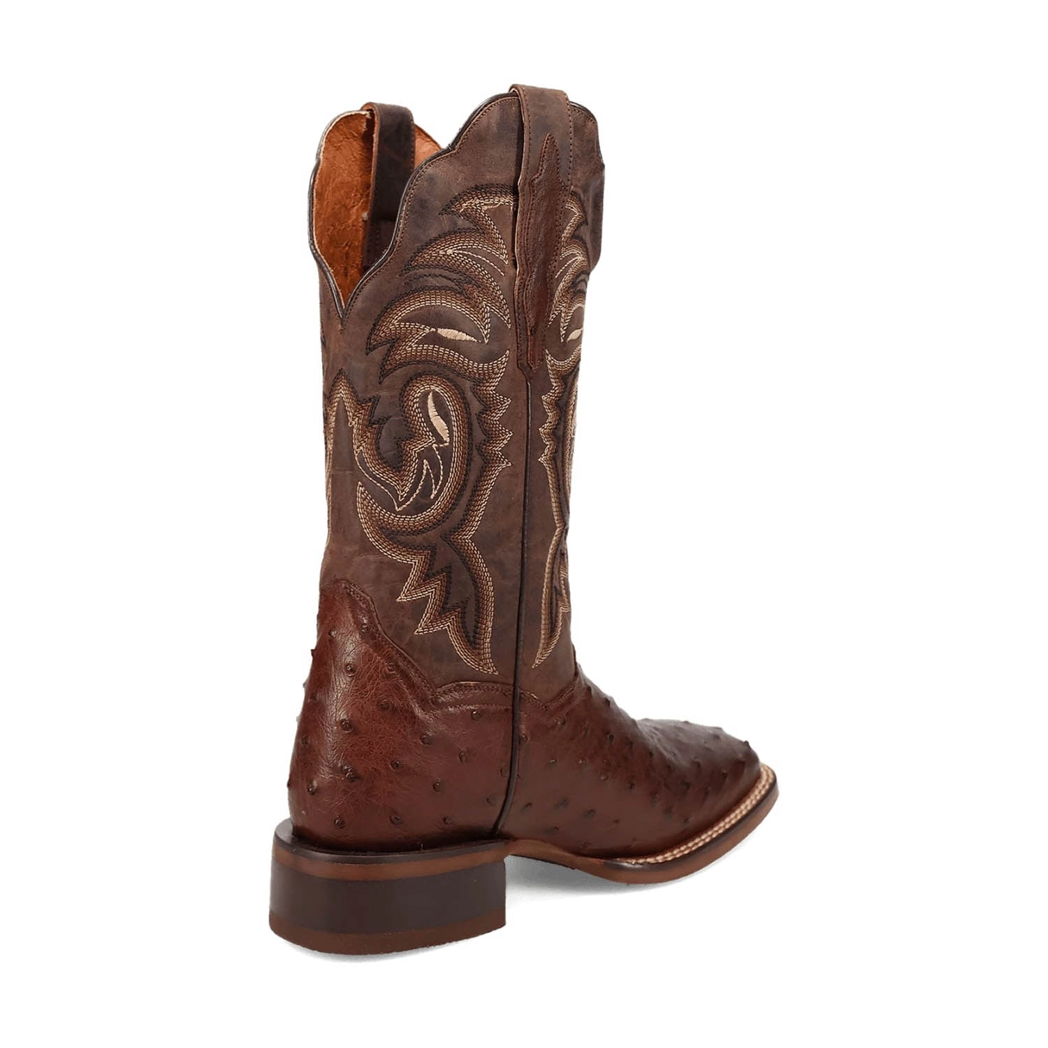 Dan Post Womens Kylo Chocolate Full Quill Ostrich Cowboy Boots