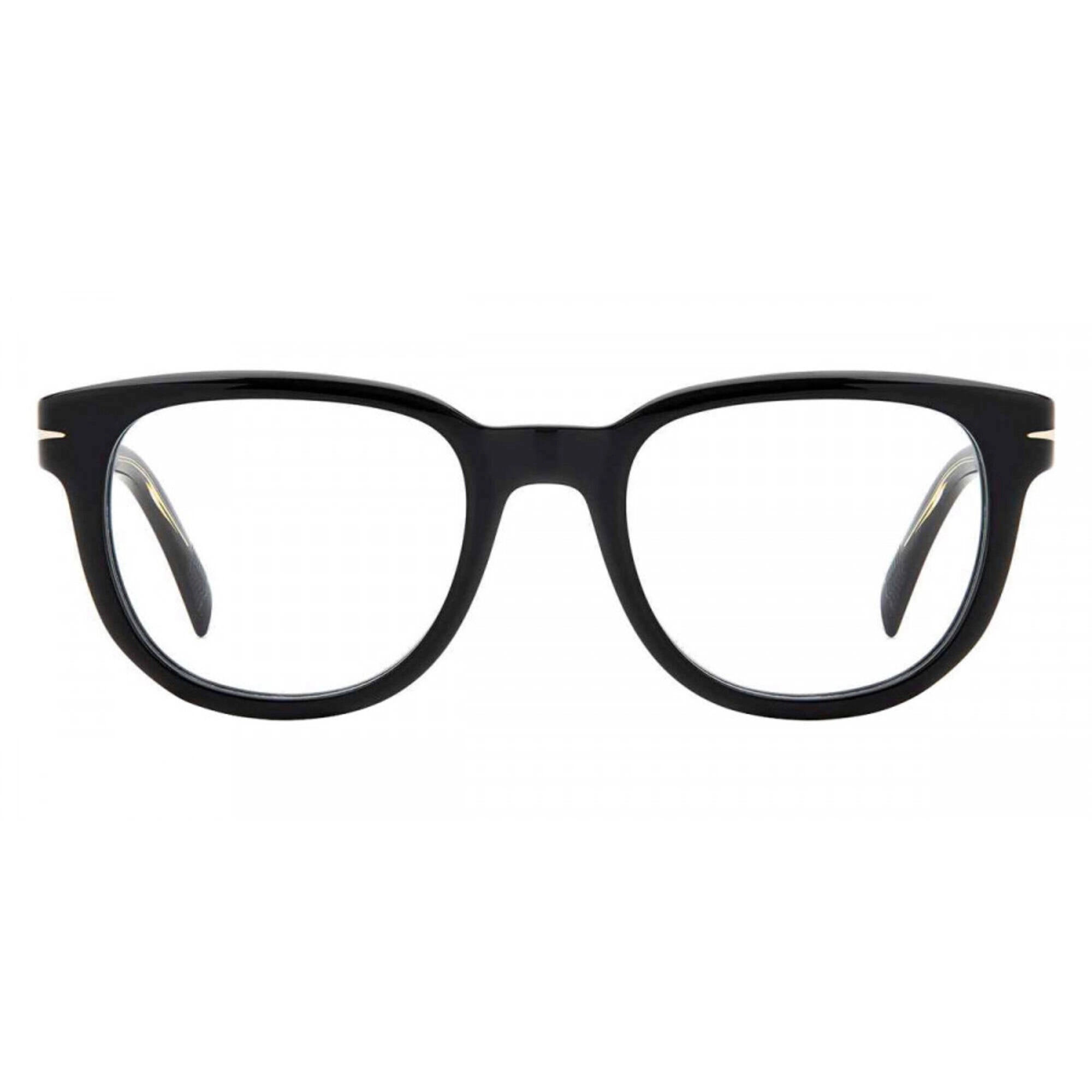 David Beckham Men's Eyeglasses - Black Acetate Oval Full Rim Frame | DB-7097 0807