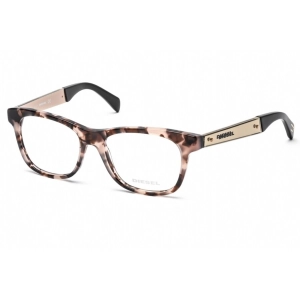 Diesel Unisex Eyeglasses - Havana Plastic Square Frame Demo Lens | DIESEL DL5078 056