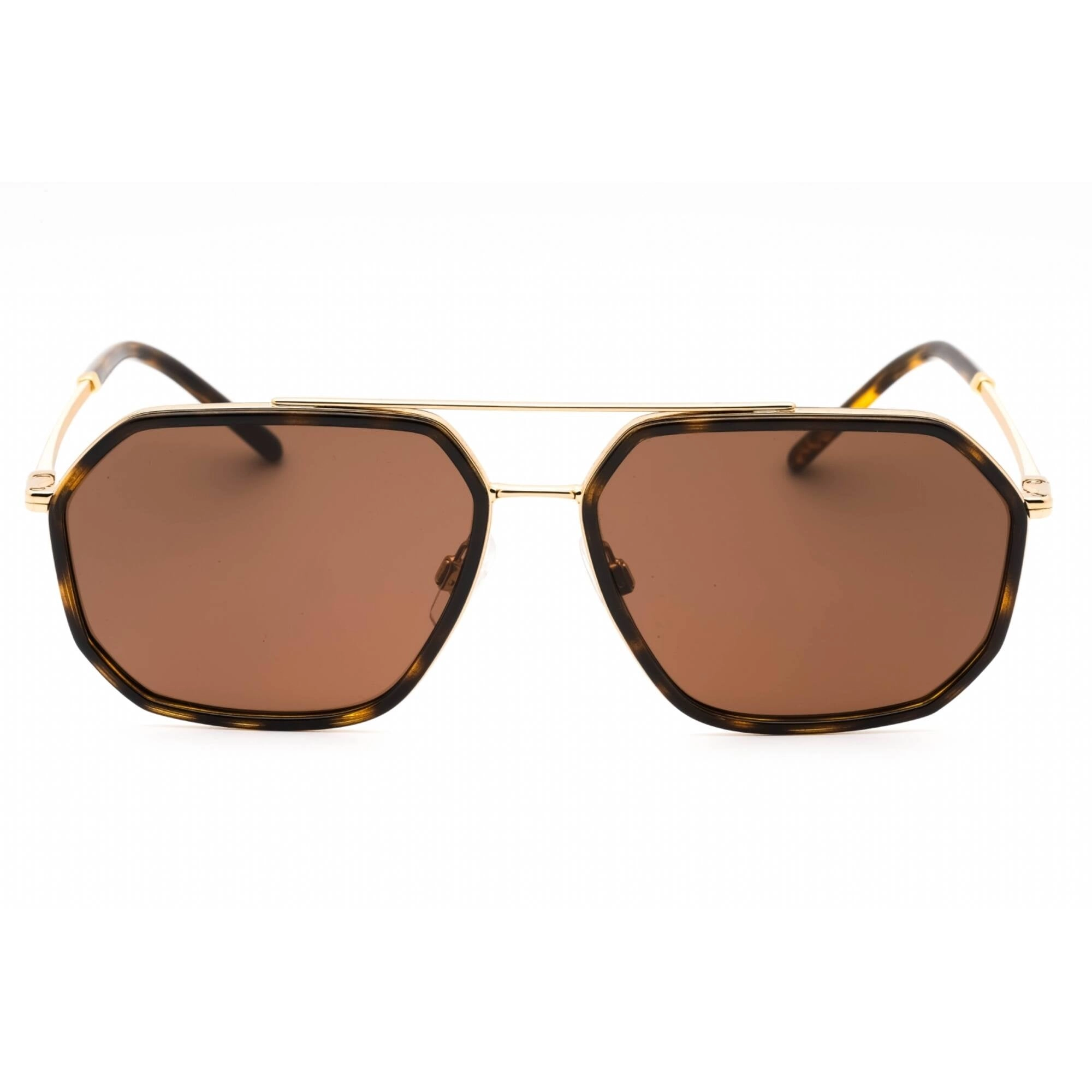 Dolce & Gabbana Men's Sunglasses - Gold/Havana Metal Pilot Frame | 0DG2285 02/73