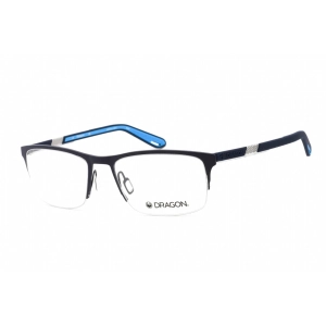 Dragon Men's Eyeglasses - Clear Lens Matte Navy Metal Rectangular Frame | DR5008 413
