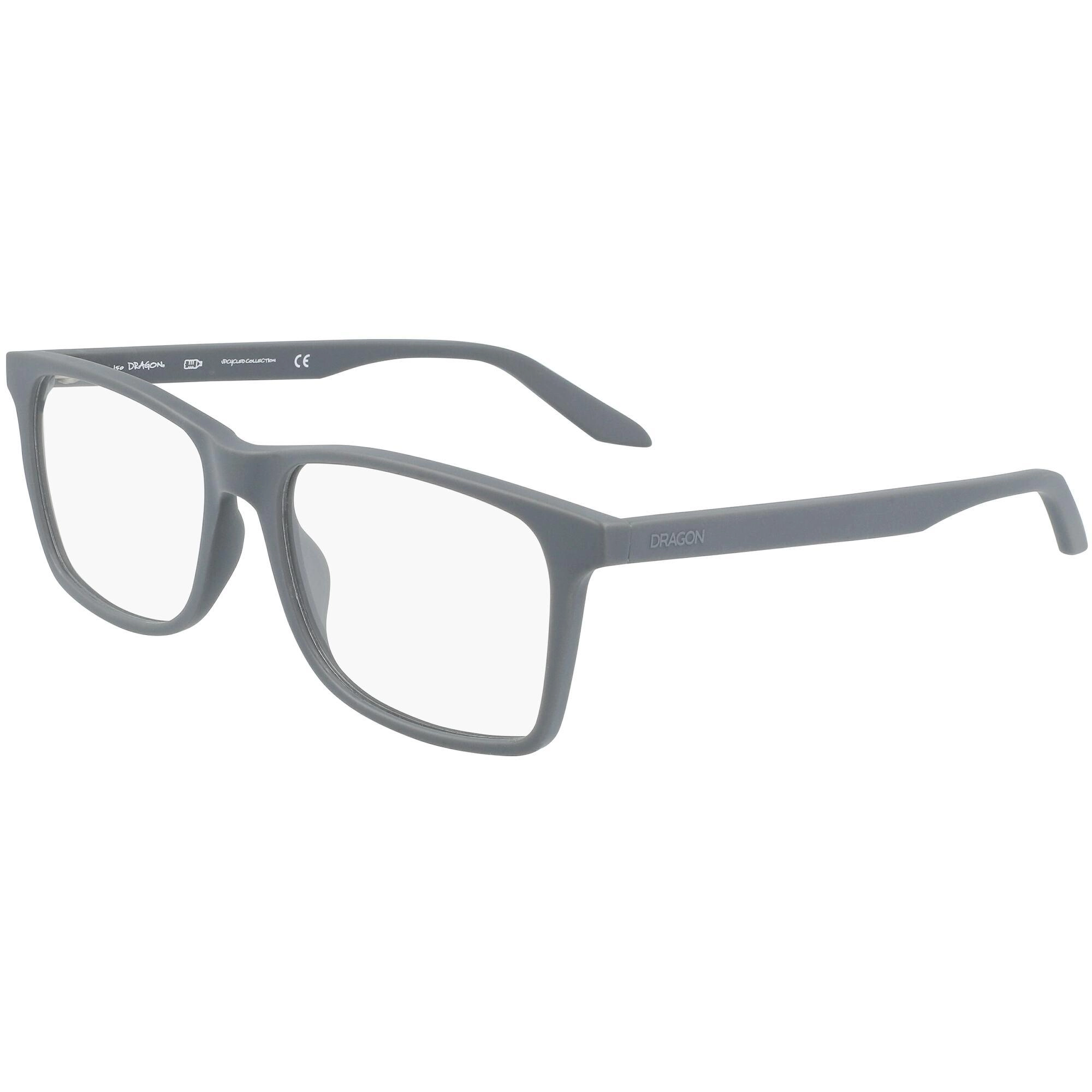 Dragon Men's Eyeglasses - Matte Grey Rectangular Frame, 56 mm | DRAGON DR9000 20