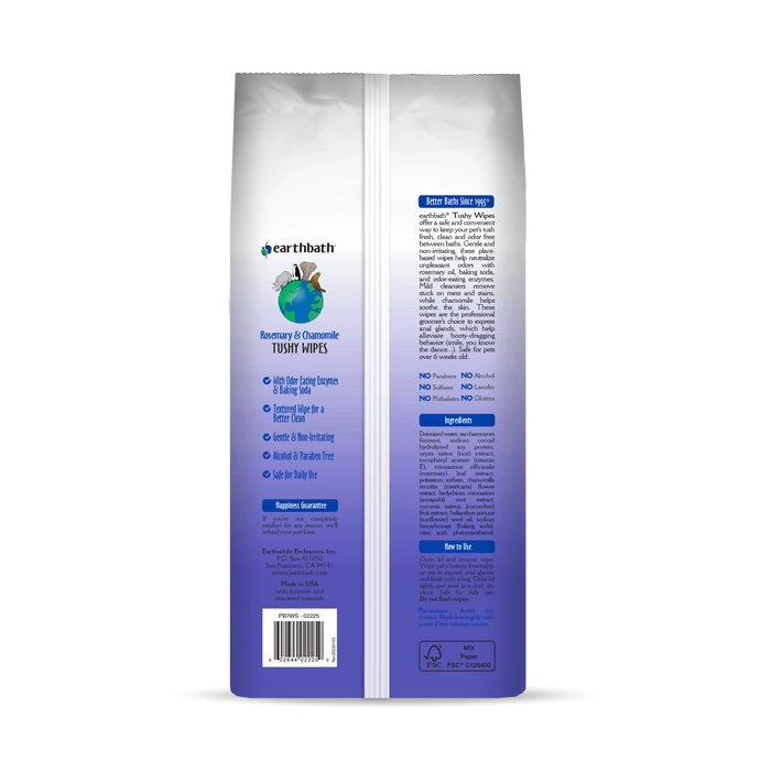Earthbath Tushy Wipes