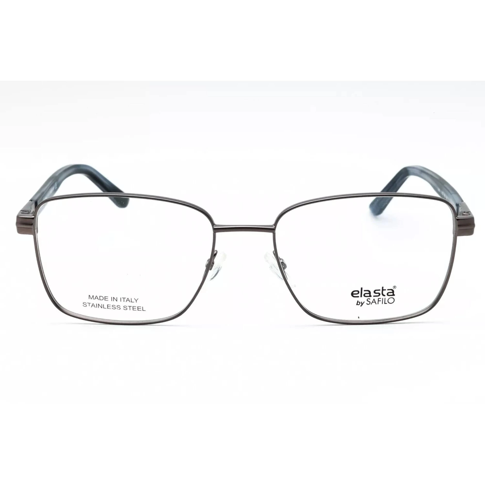 Elasta Men's Eyeglasses - Dark Grey Metal Full Rim Rectangular Frame | E 3125 0HWJ