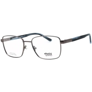 Elasta Men's Eyeglasses - Dark Grey Metal Full Rim Rectangular Frame | E 3125 0HWJ