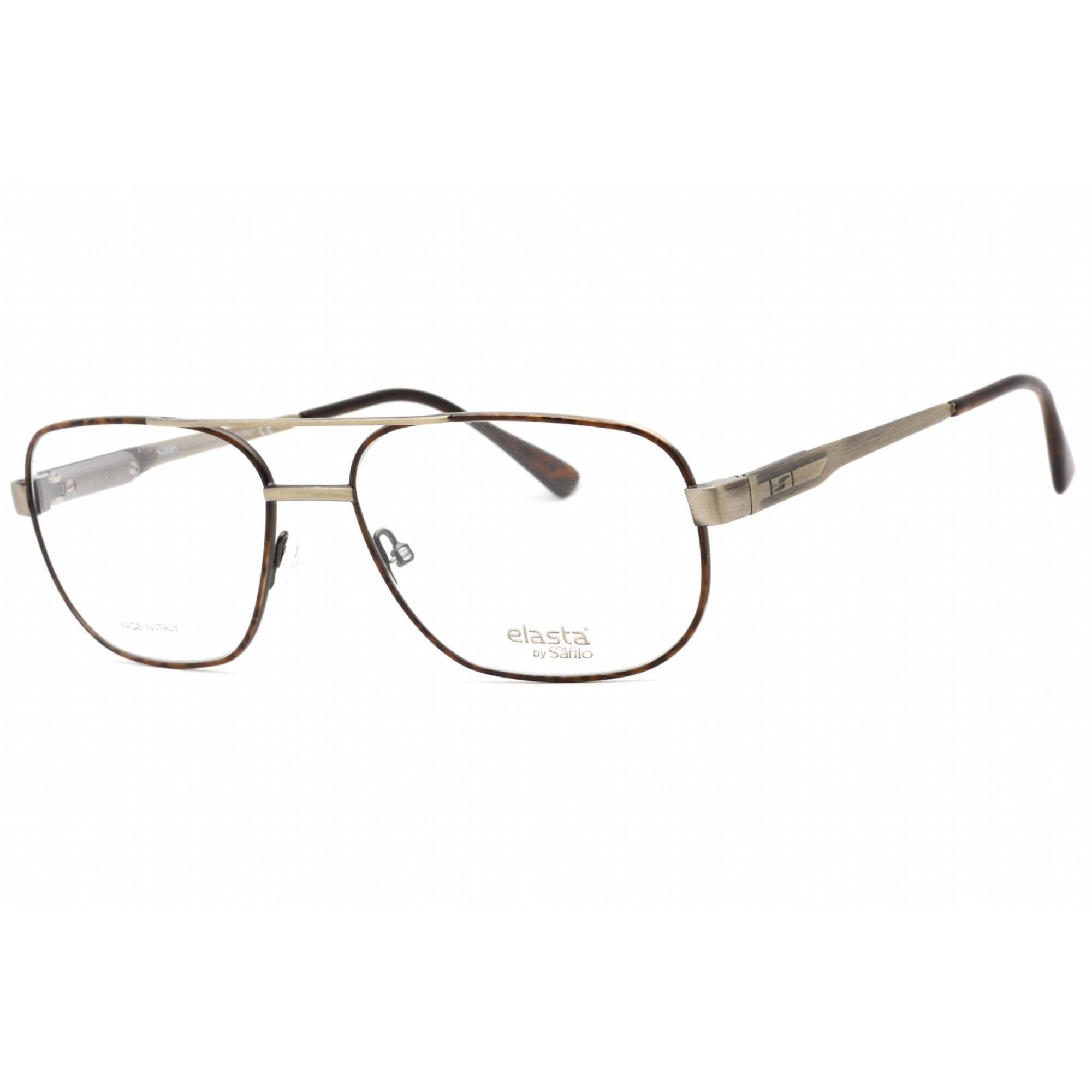 Elasta Men's Eyeglasses - Havana Grey Metal Full Rim  Frame | E 3121 0AB8 00