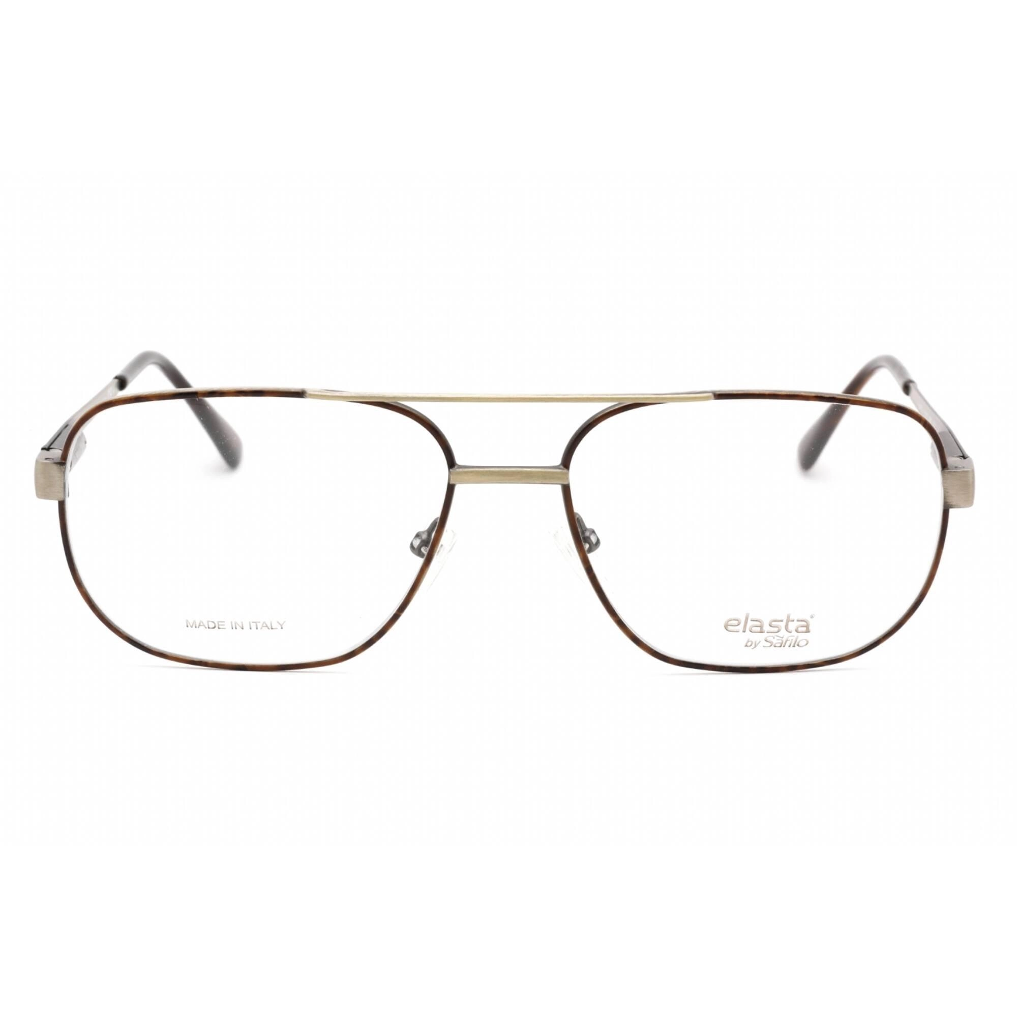 Elasta Men's Eyeglasses - Havana Grey Metal Full Rim  Frame | E 3121 0AB8 00