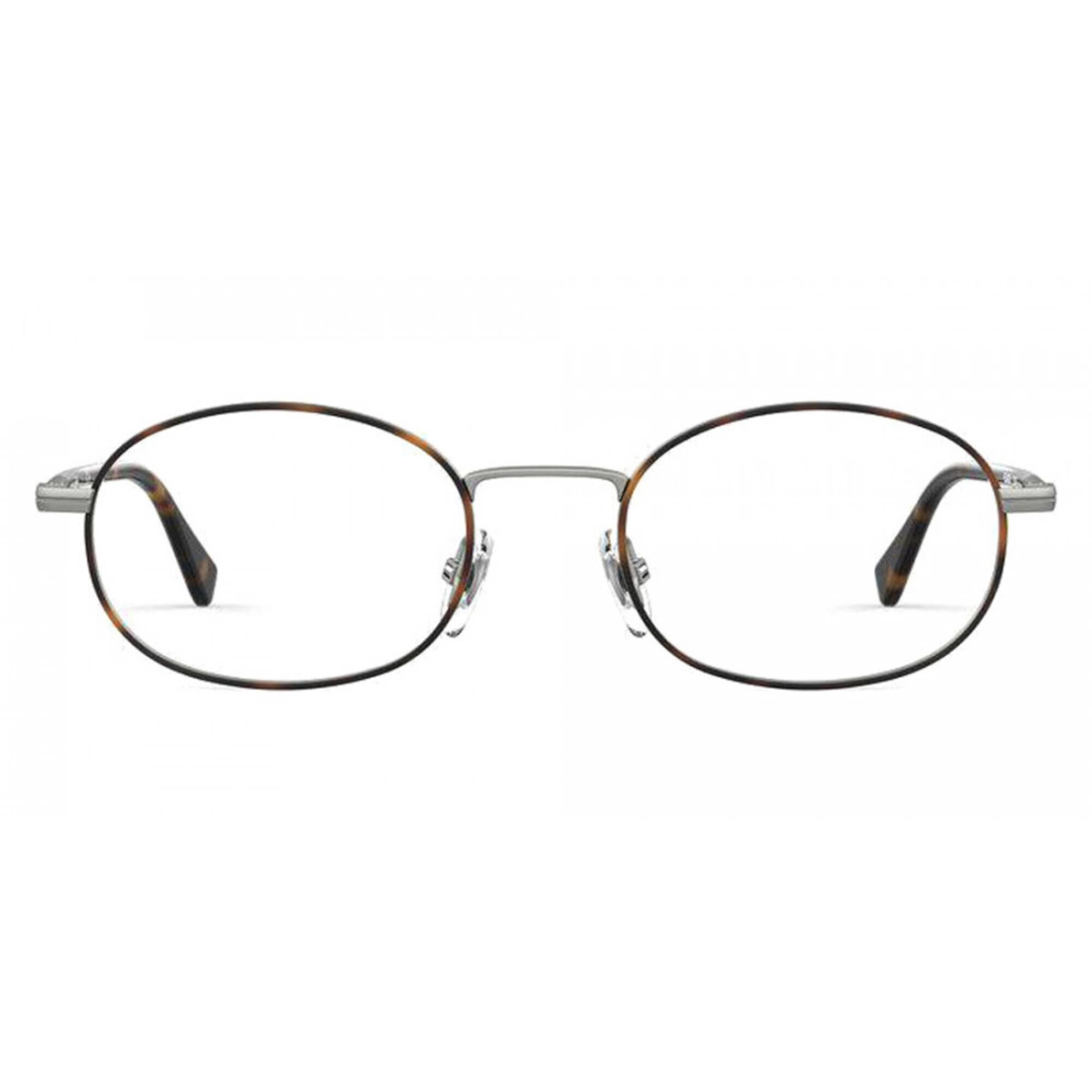 Elasta Men's Eyeglasses - Havana Grey Metal Full Rim Oval Shape Frame | E 7247 0AB8