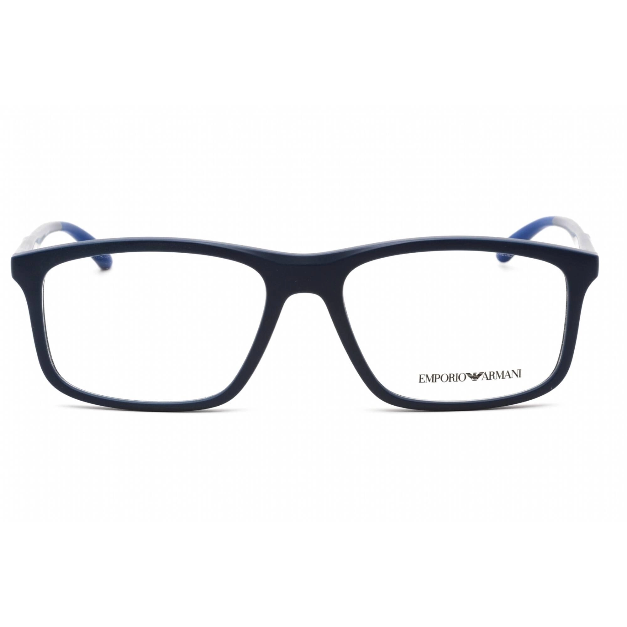 Emporio Armani Men's Eyeglasses - Matte Blue Frame Clear Demo Lens | 0EA3196 5088