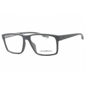 Emporio Armani Men's Eyeglasses - Rubberized Grey Rectangular Frame | 0EA3210U 5141