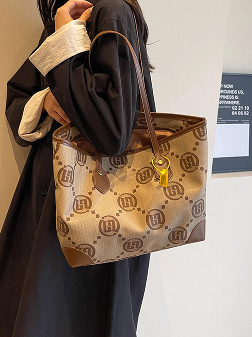 Fashionable Simple Printed Shoulder Hand Tote Bag