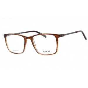 Flexon Men's Eyeglasses - Brown/Grey Gradient Plastic Square Frame | FLEXON EP8011 215