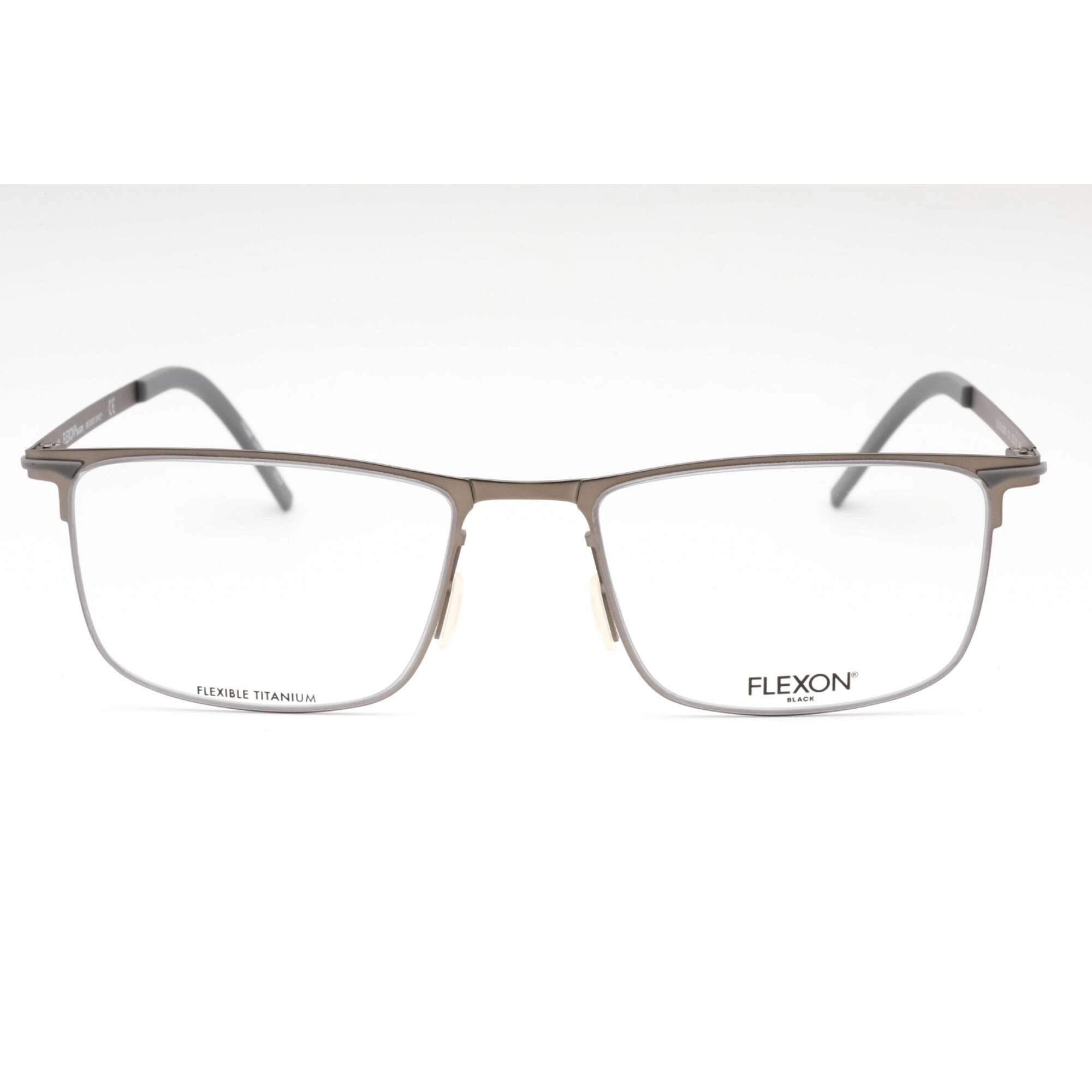Flexon Men's Eyeglasses - Light Gunmetal Metal Rectangular Frame | FLEXON B2005 032