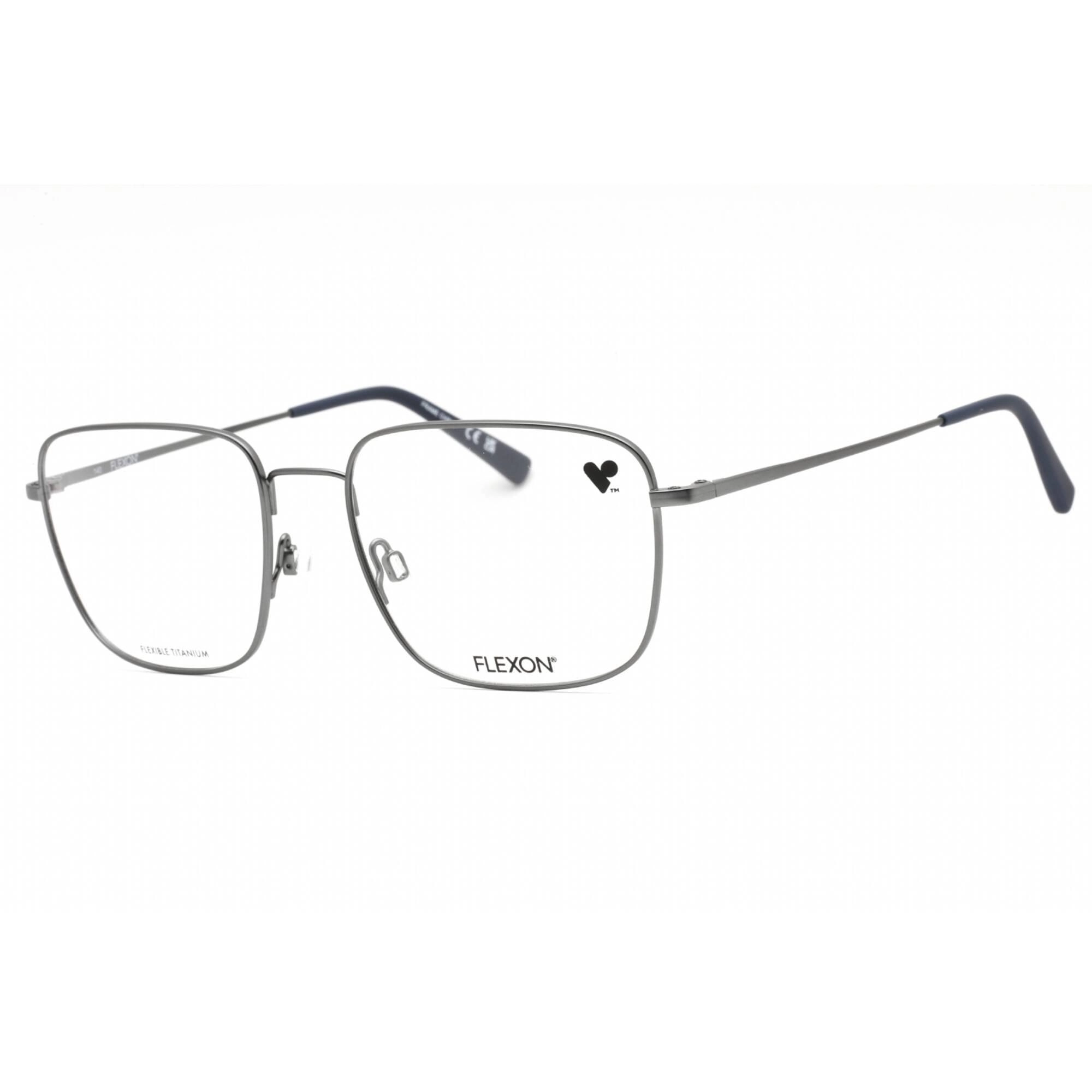 Flexon Men's Eyeglasses - Slate Blue Metal Square Full Rim Frame | FLEXON H6064 455