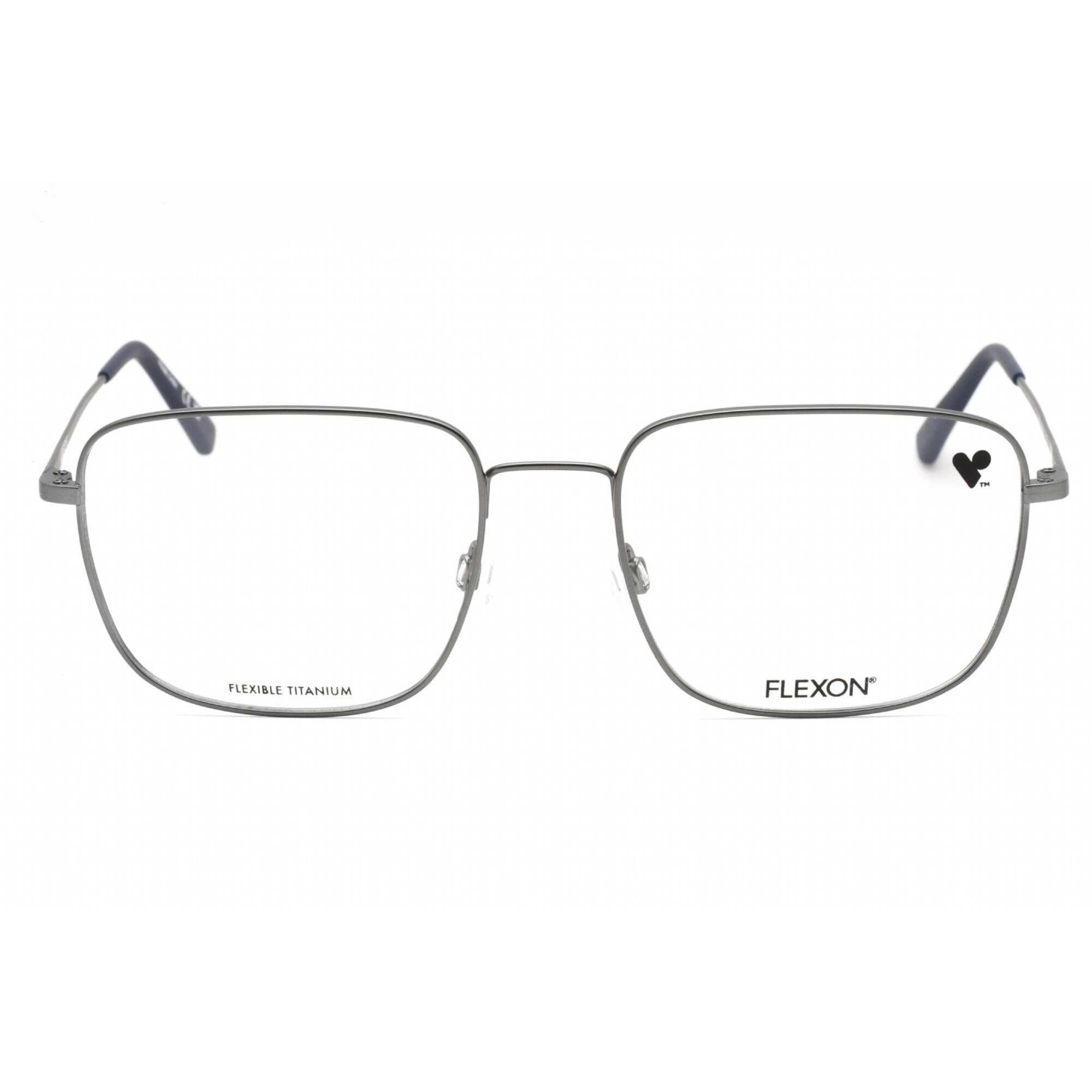 Flexon Men's Eyeglasses - Slate Blue Metal Square Full Rim Frame | FLEXON H6064 455