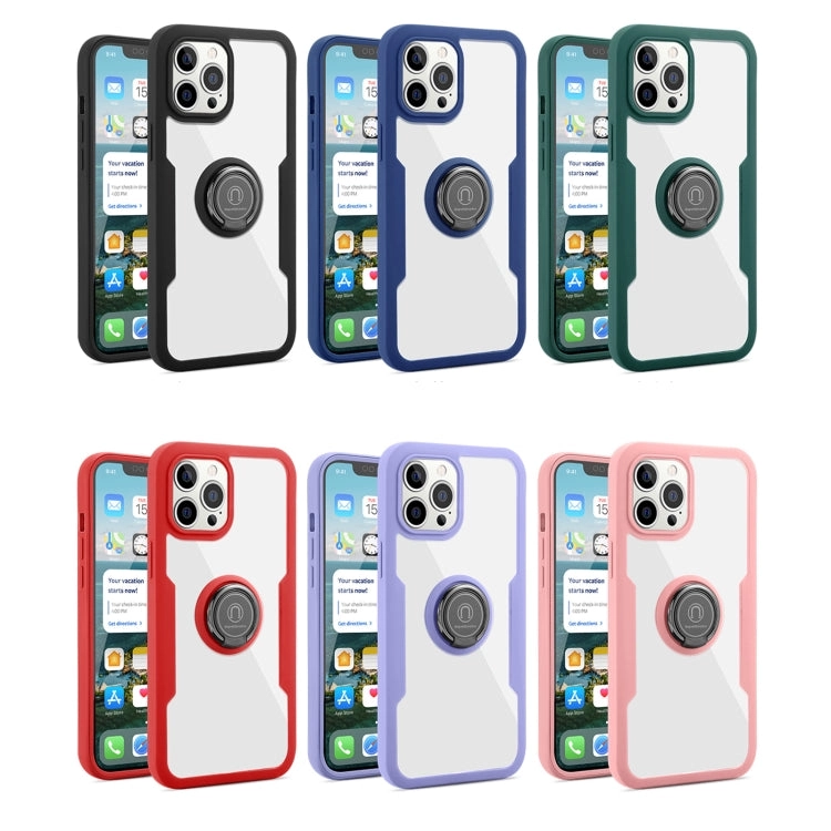 For iPhone 11 360 All-inclusive Dual-sided Magnetic Case with Ring Holder