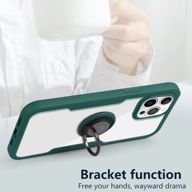 For iPhone 11 360 All-inclusive Dual-sided Magnetic Case with Ring Holder