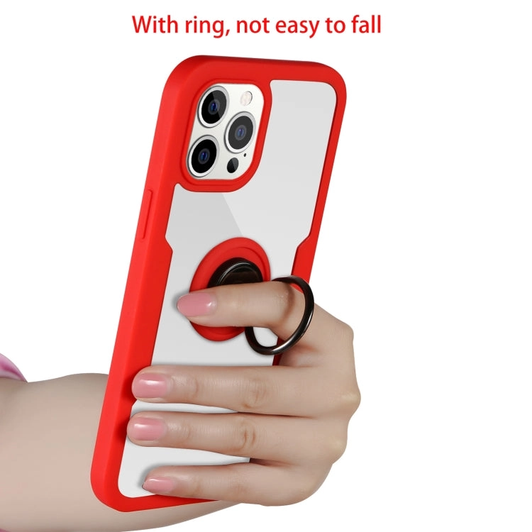 For iPhone 11 360 All-inclusive Dual-sided Magnetic Case with Ring Holder