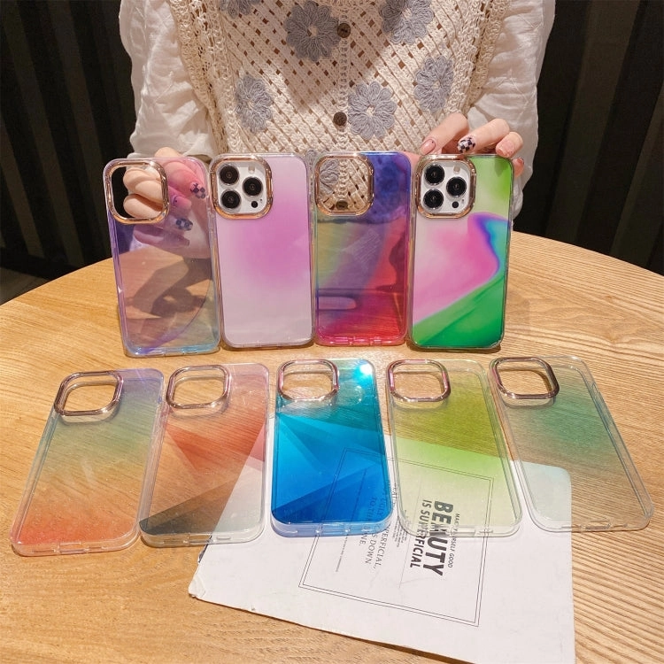 For iPhone 11 Glitter Powder Electroplating Smudge Gradient Shockproof Phone Case