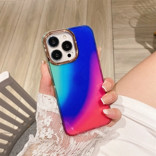 For iPhone 11 Glitter Powder Electroplating Smudge Gradient Shockproof Phone Case