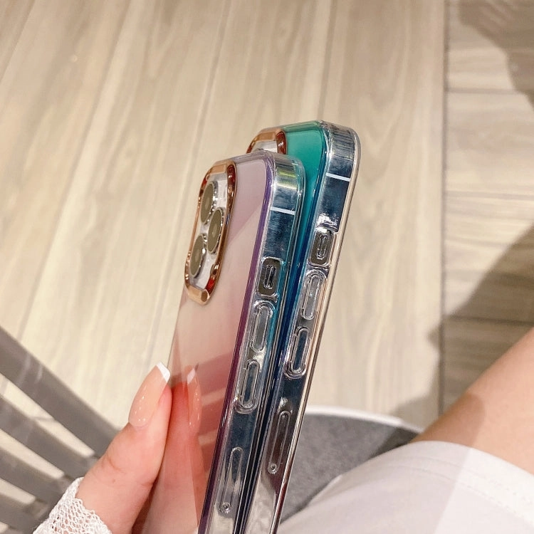 For iPhone 11 Glitter Powder Electroplating Smudge Gradient Shockproof Phone Case
